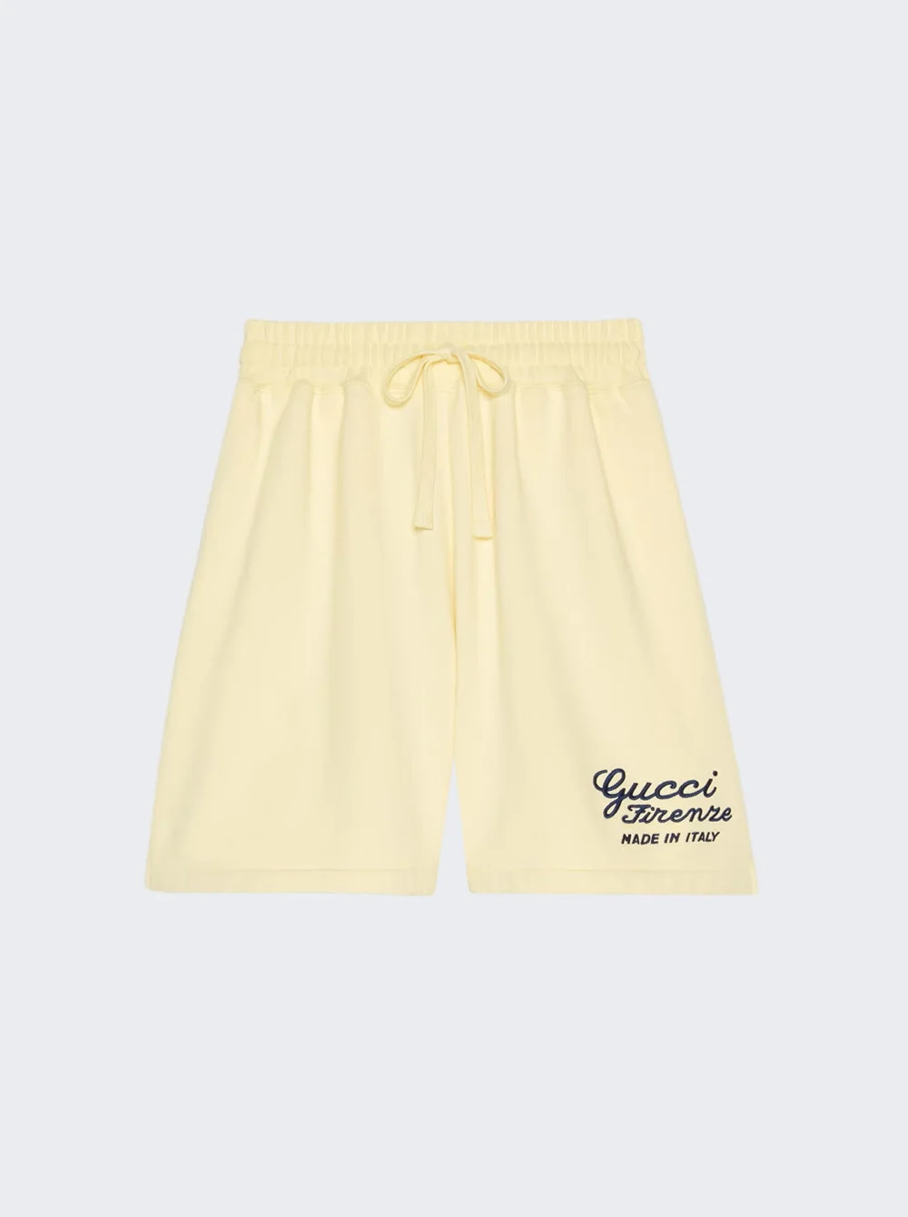 Cotton Jersey Shorts With Embroidery Butter - 1