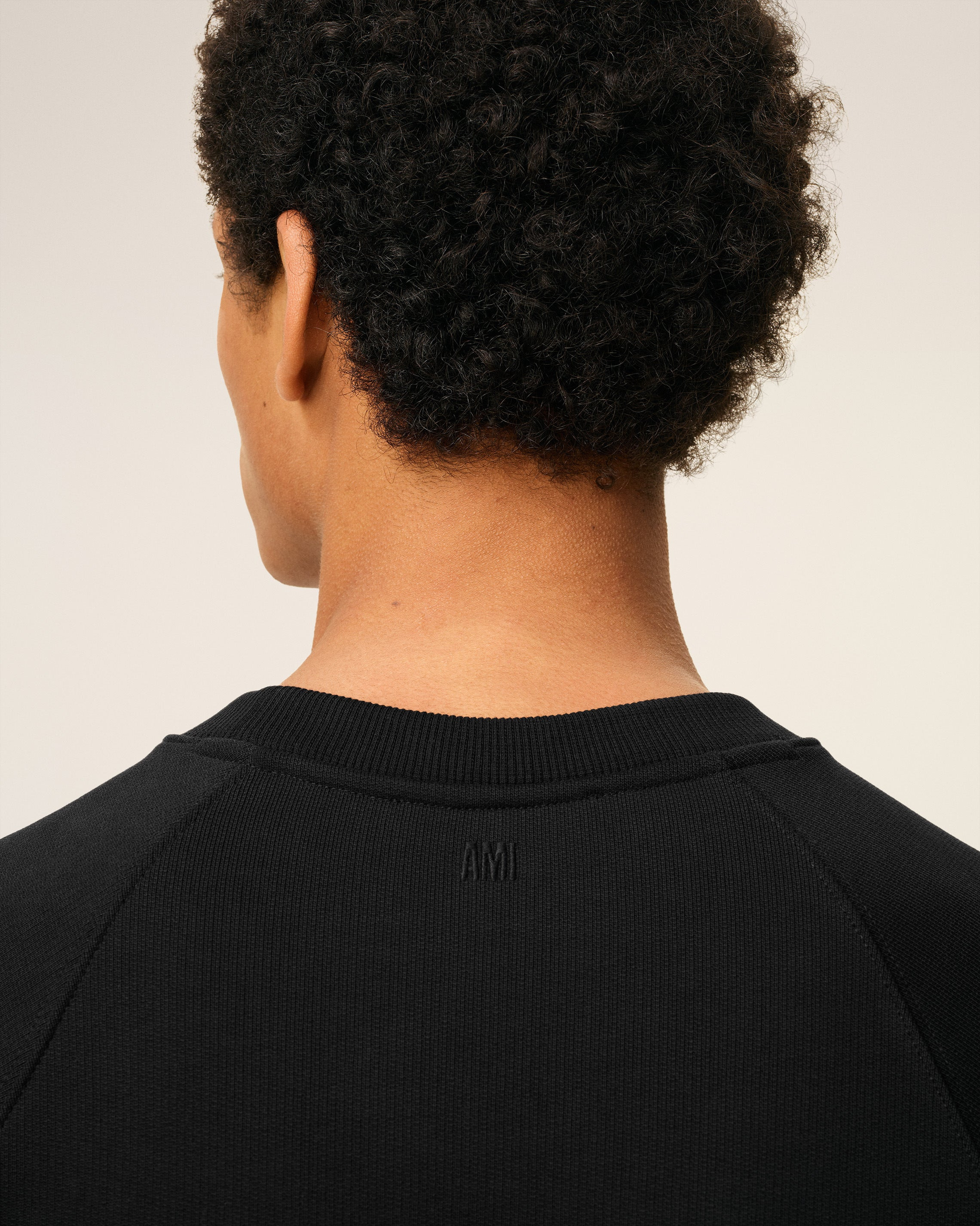 BLACK COTTON AMI DE COEUR SWEATSHIRT - 4