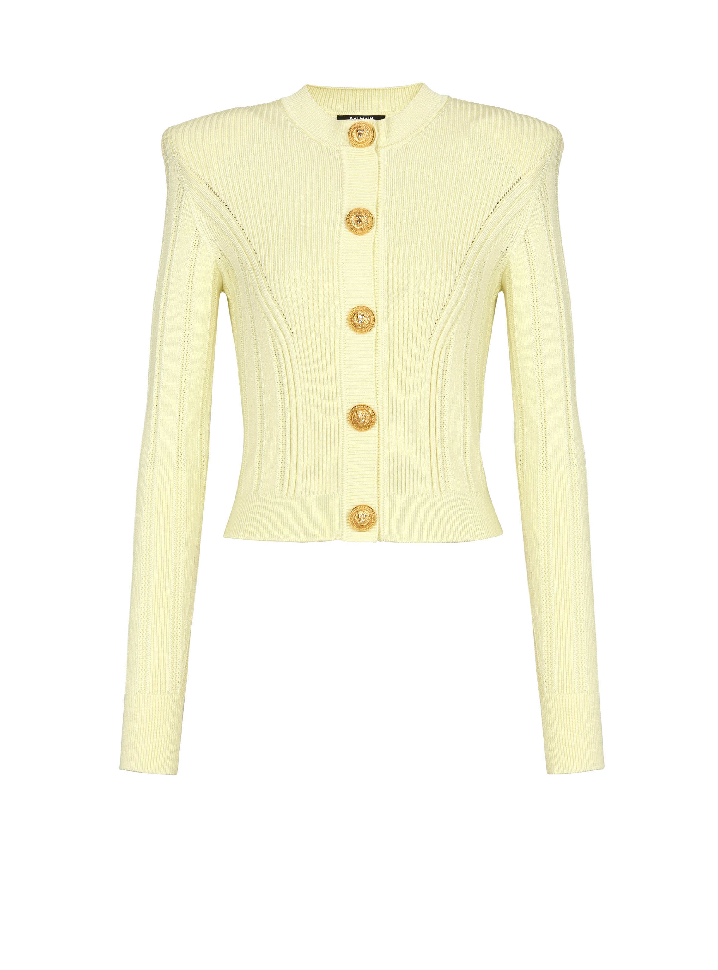 Knit cardigan with gold buttons - 1
