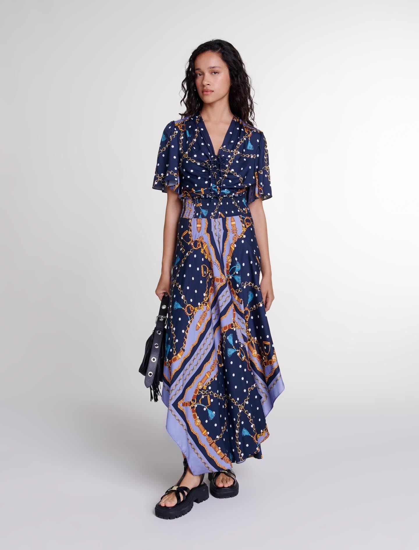 Satin-look patterned maxi dress - 2