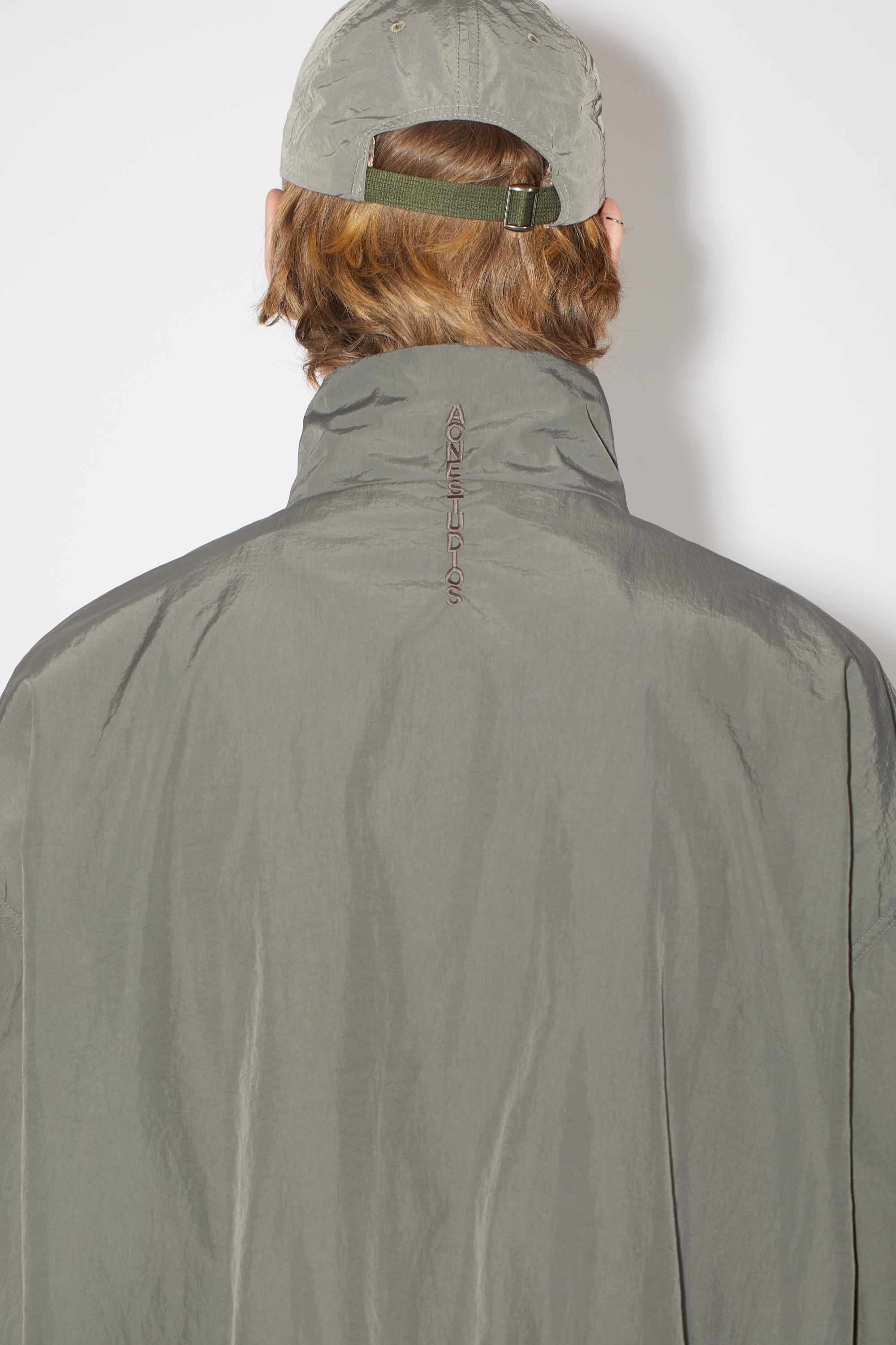 Nylon zippered jacket - Fox grey - 5