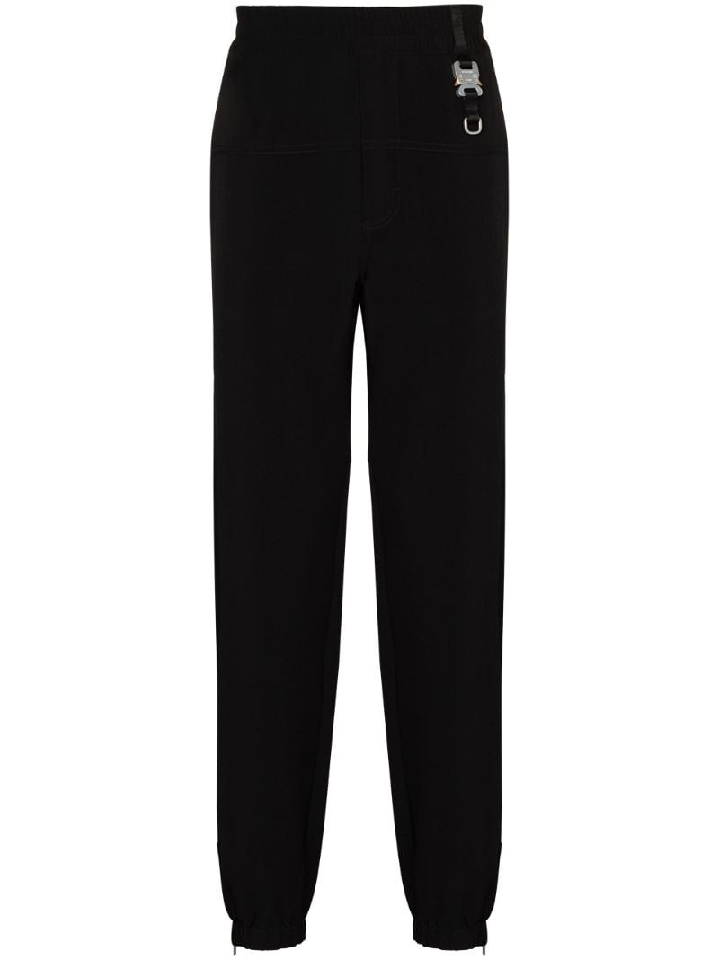 buckle-detail tapered track pants - 1