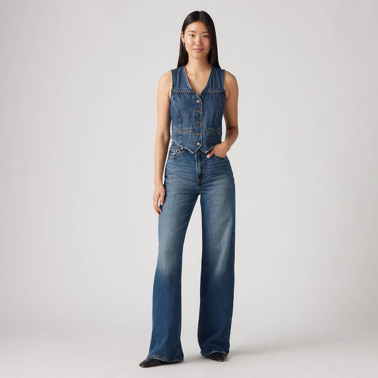 RIBCAGE WIDE LEG WOMEN'S JEANS - 2