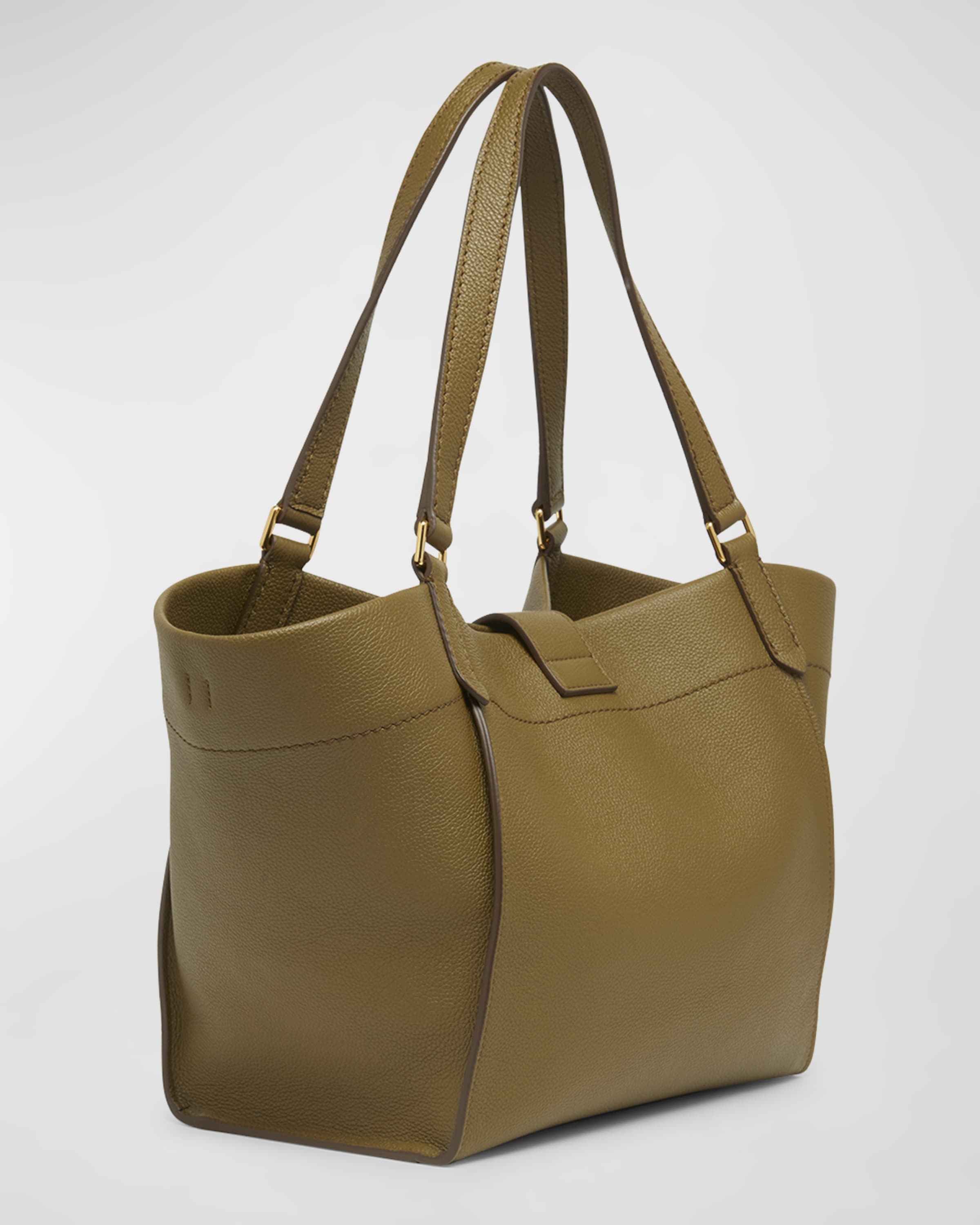 Tara Medium Grain Leather Tote Bag - 3