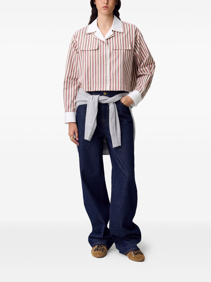 Claudie Pierlot striped pocket shirt outlook