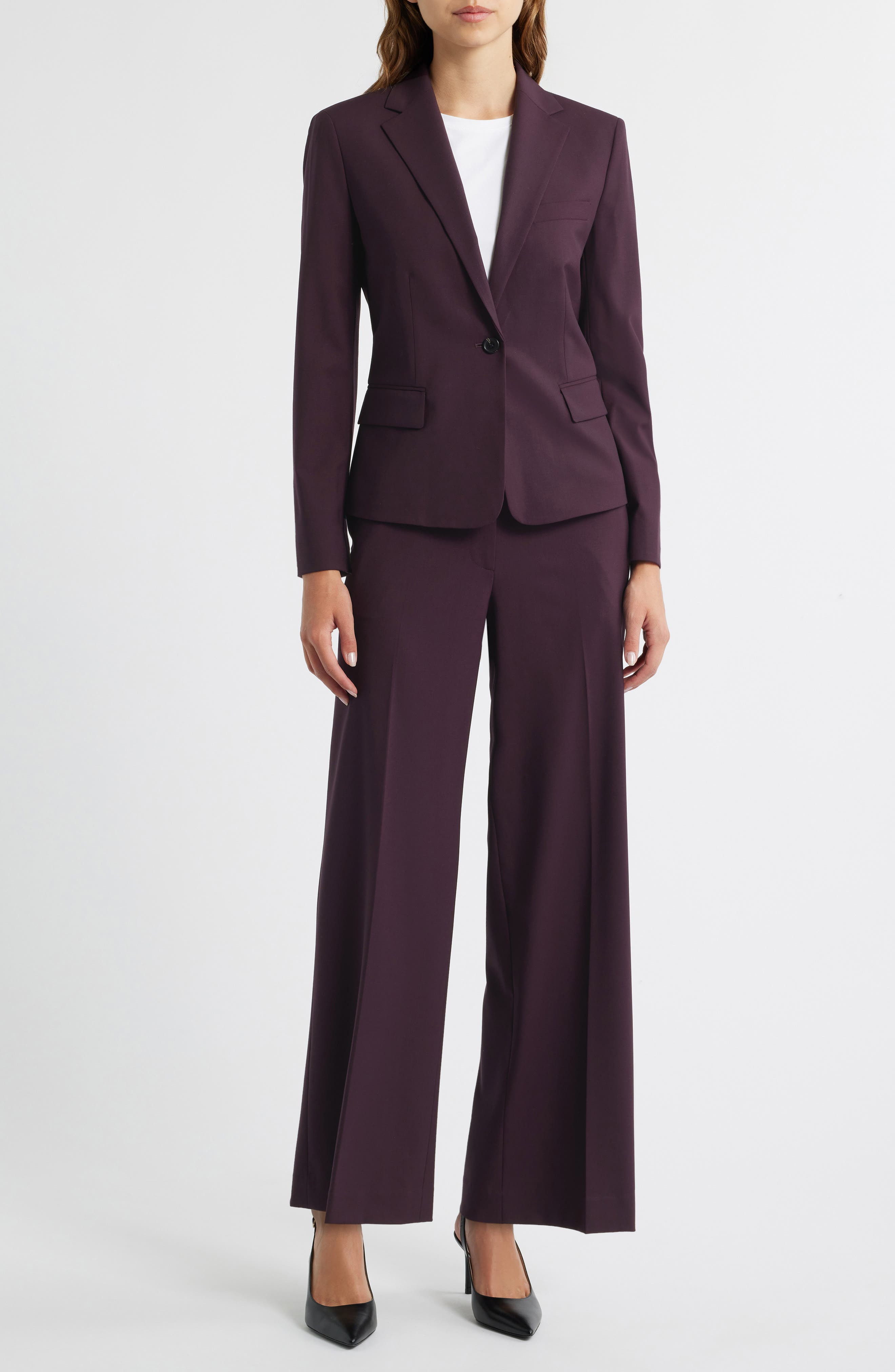 Theory Slim Fit Stretch Wool Blazer in Dark Iris - 7