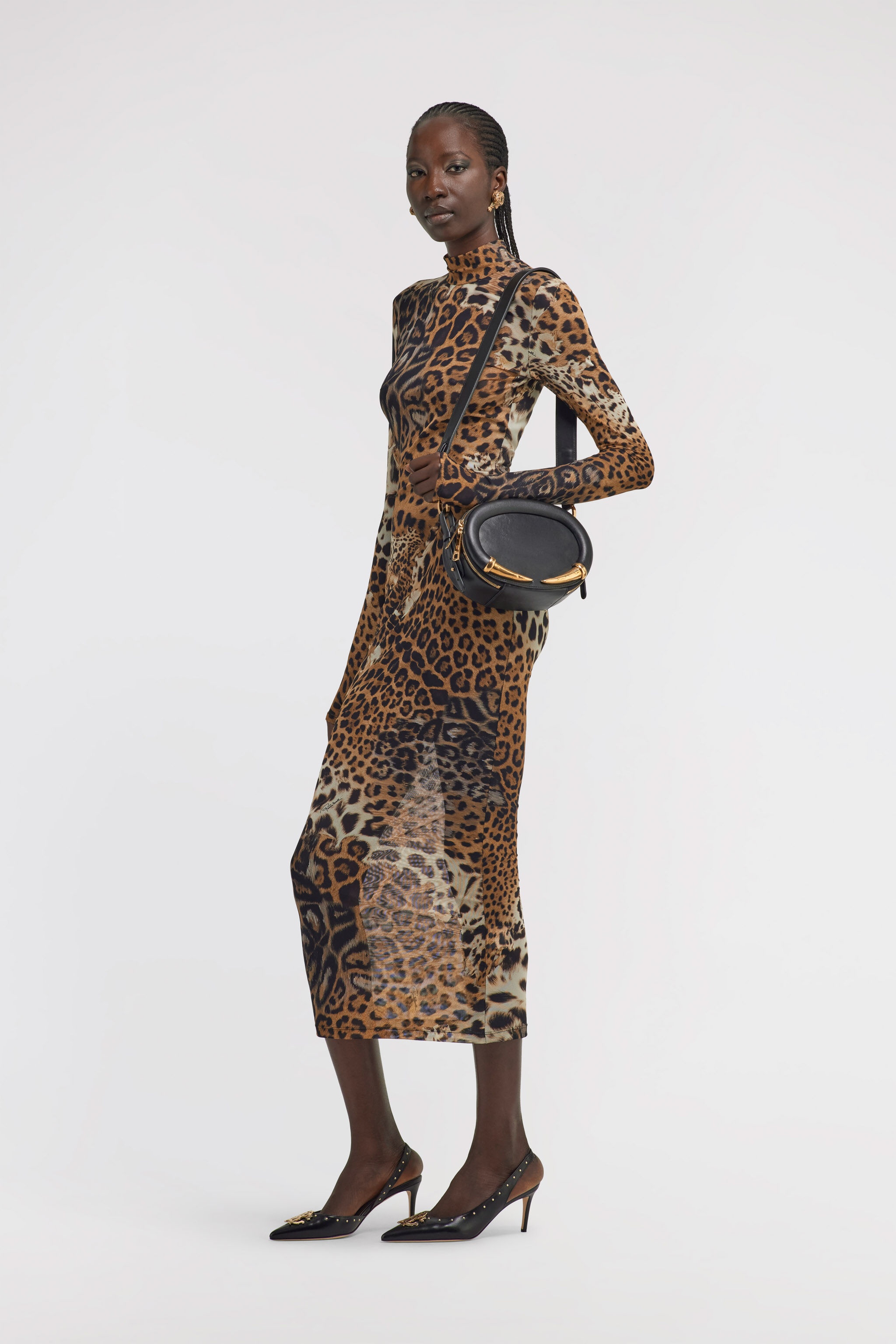 Long Tulle Dress with Jaguar Print - 2