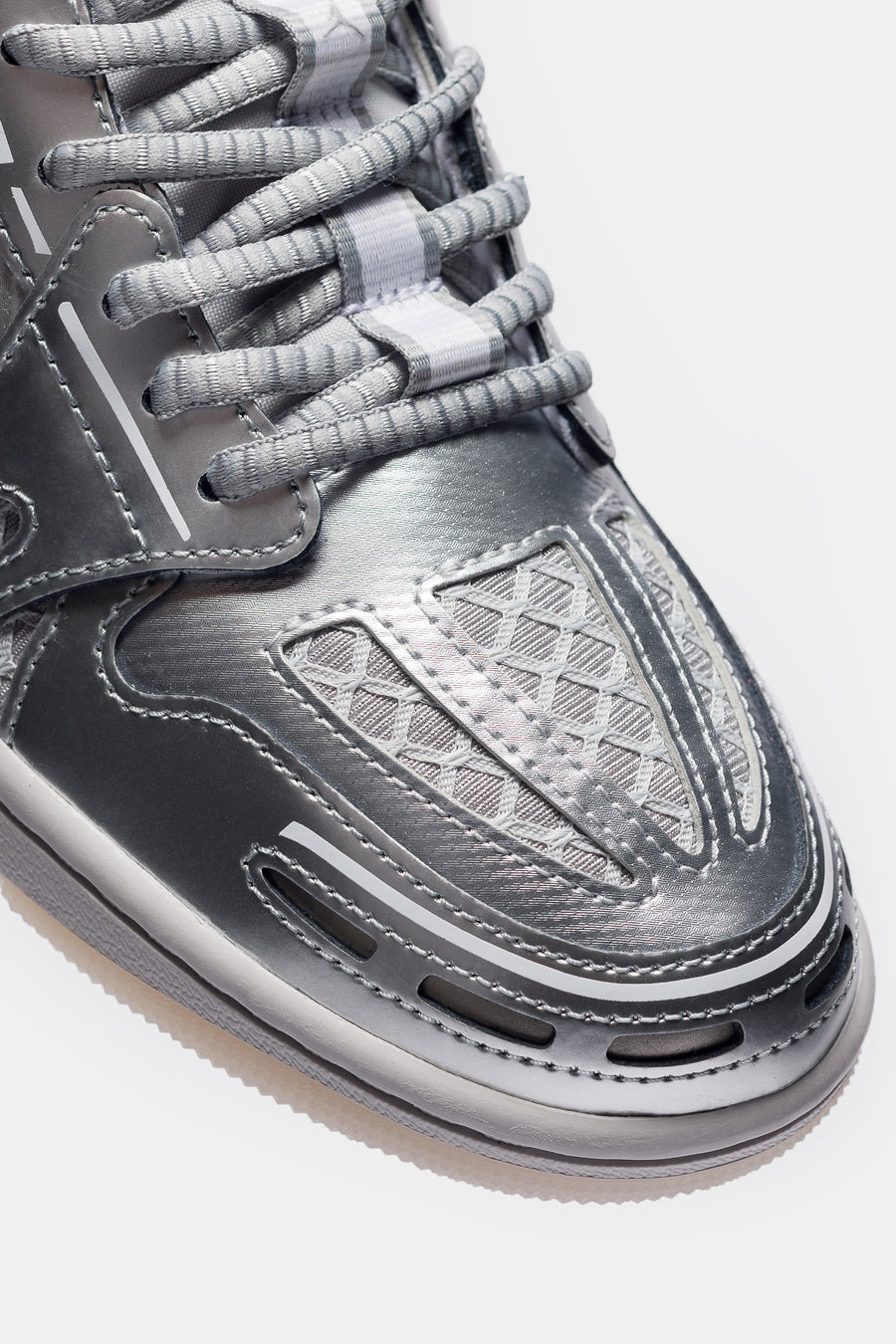 Air Jordan 1 Low Method of Make Sneaker in Neutral Grey/Metallic Silver/White - 6