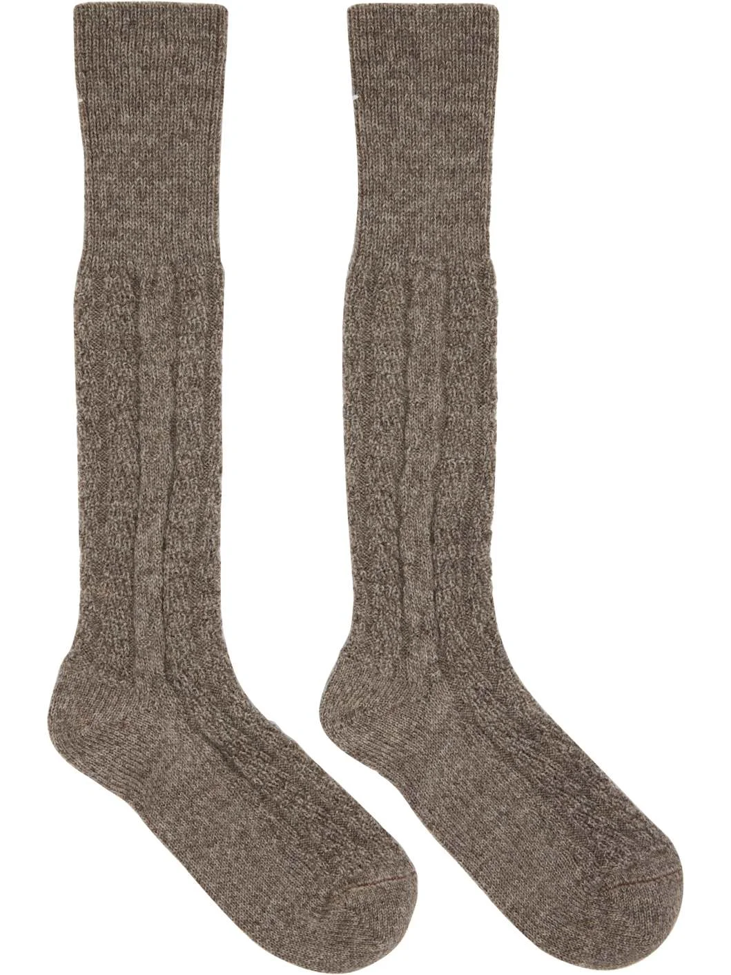 Brown Bootleg Socks - 1