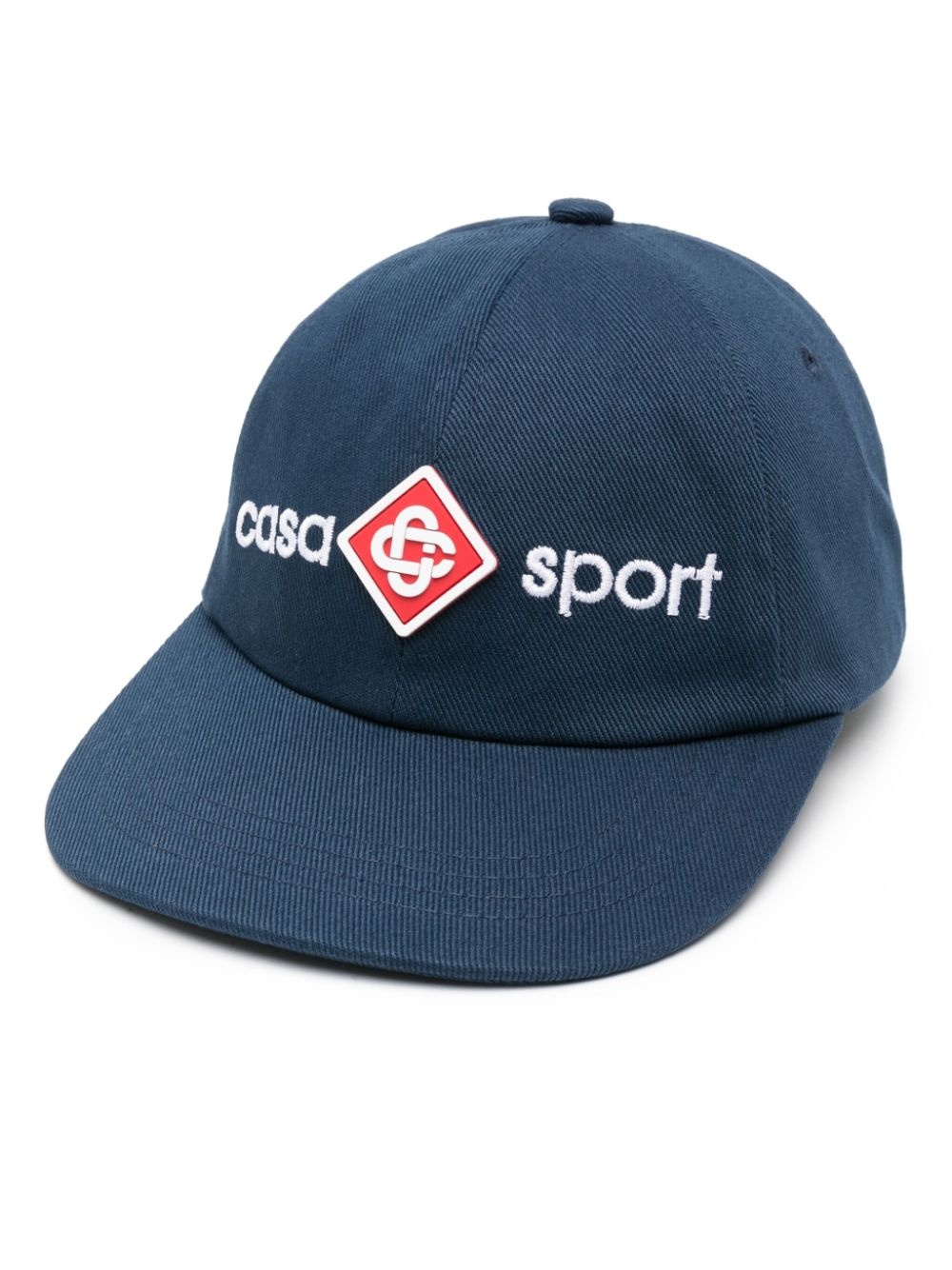 logo-embroidered cotton cap - 1