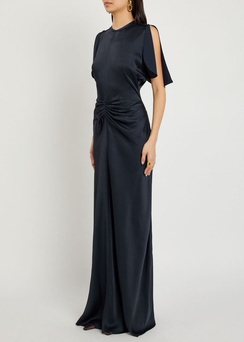 Victoria Beckham Victoria Beckham Isabella Gathered Satin Maxi Dress outlook