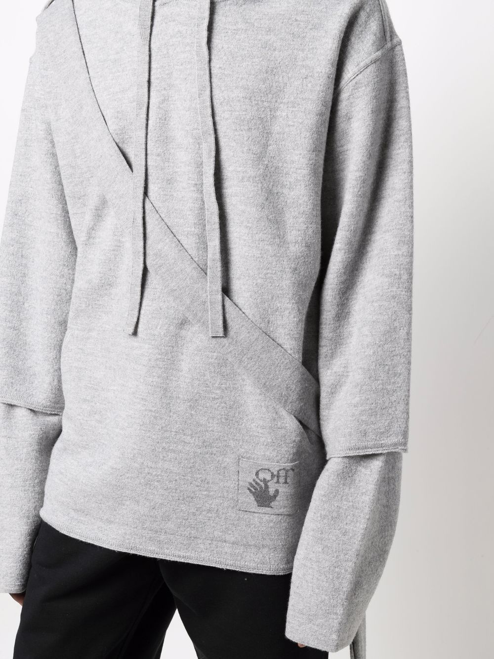 Off-White Easybreezy logo-patch hoodie | REVERSIBLE