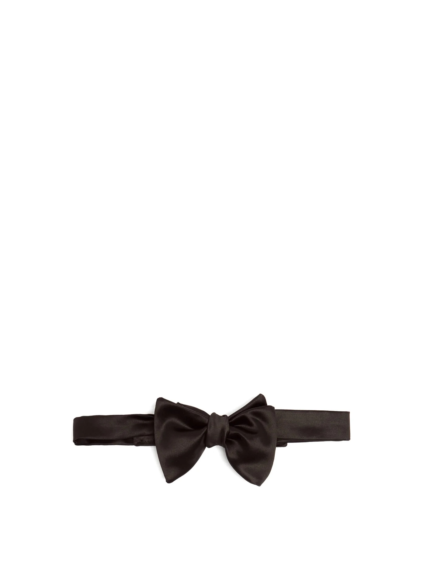 Silk and cotton-blend bow tie - 1