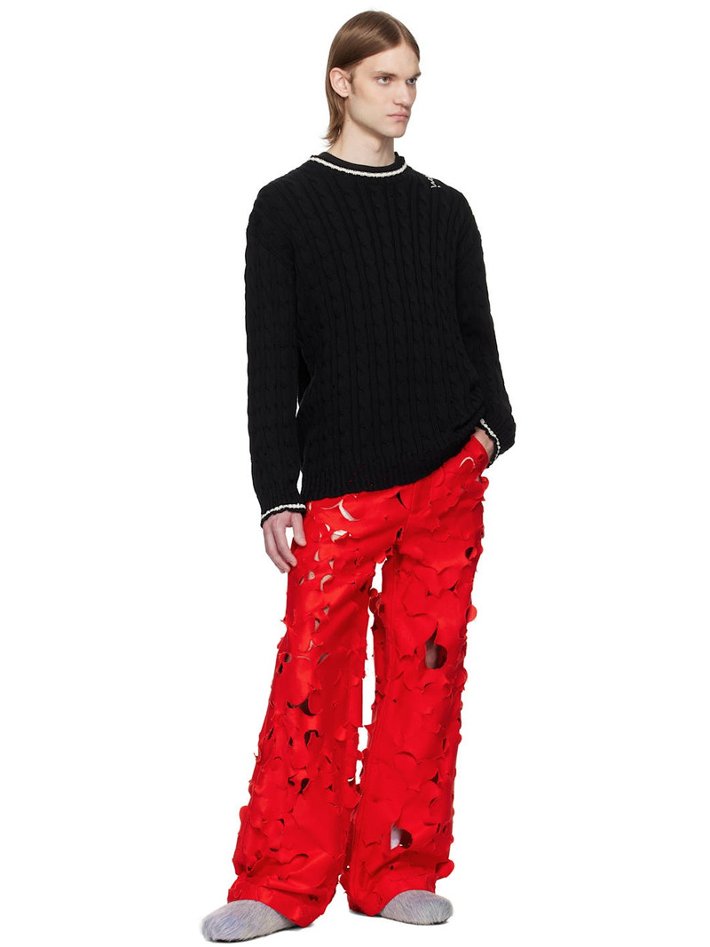 Marni Black Dishevelled Cable Cotton Gauge 5 Sweater outlook