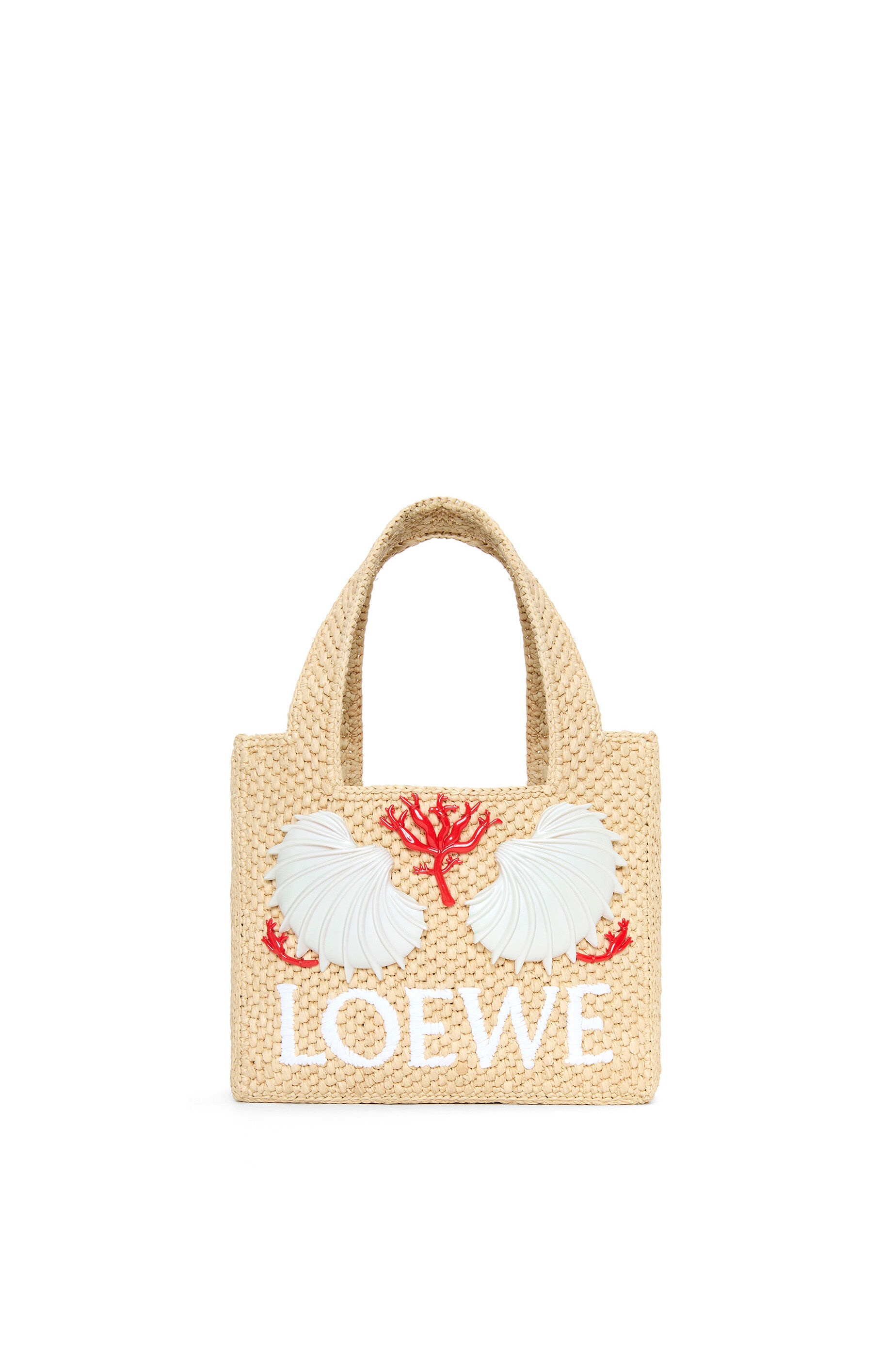 Maruja Mallo mini LOEWE Font Tote in raffia - 1