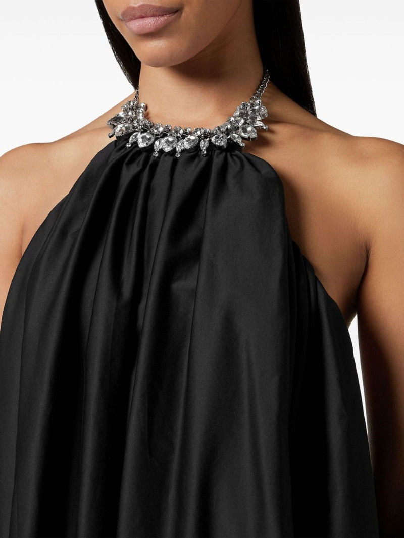 crystal-embellishment cotton mini dress 4
