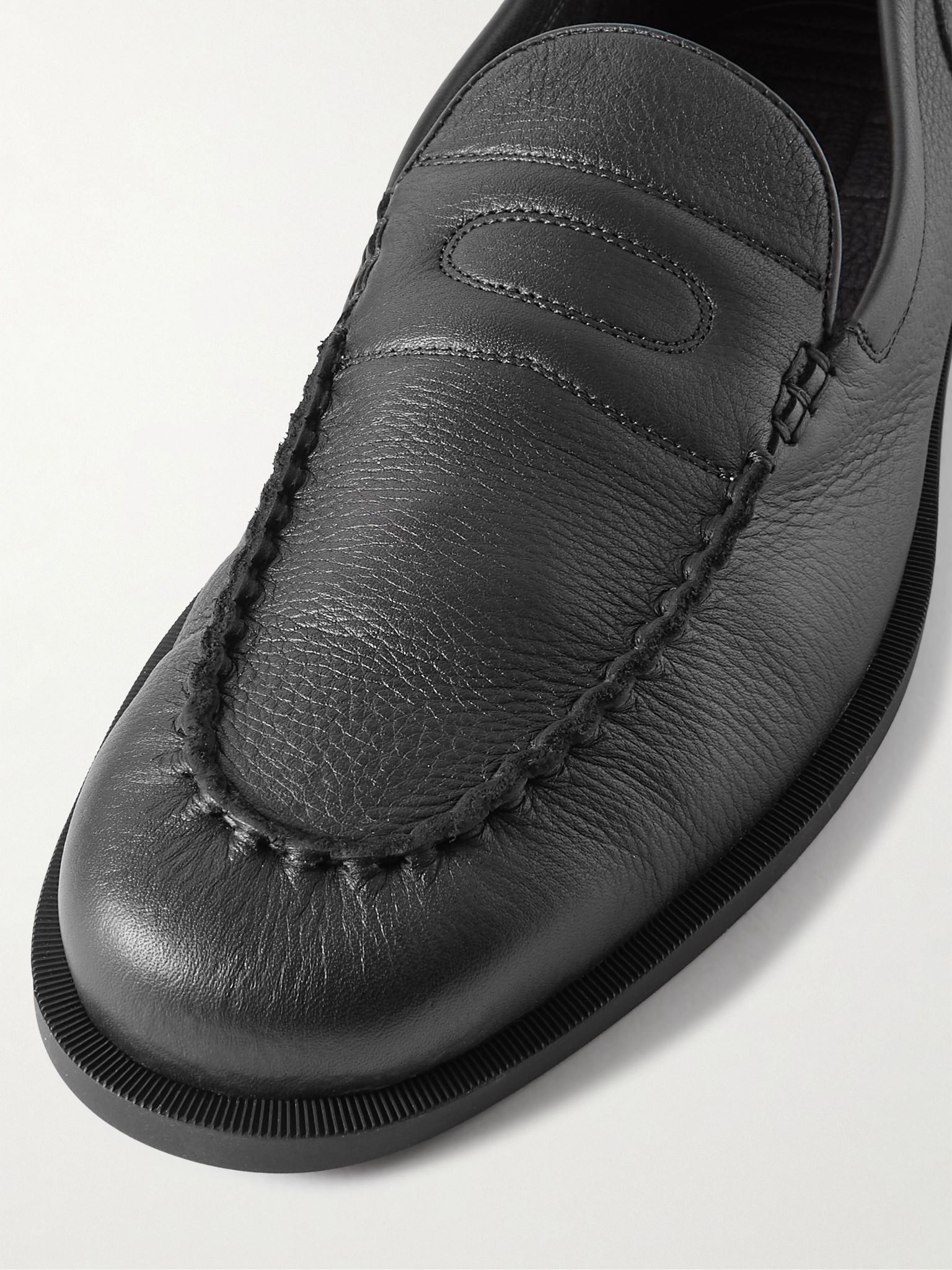 Pace Full-Grain Leather Loafers Black - 6