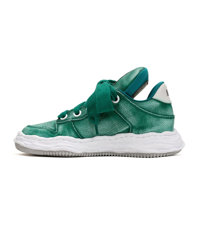 "WAYNE PUFFER" OG Sole Brushed Shrink Leather Low-top Sneaker 30