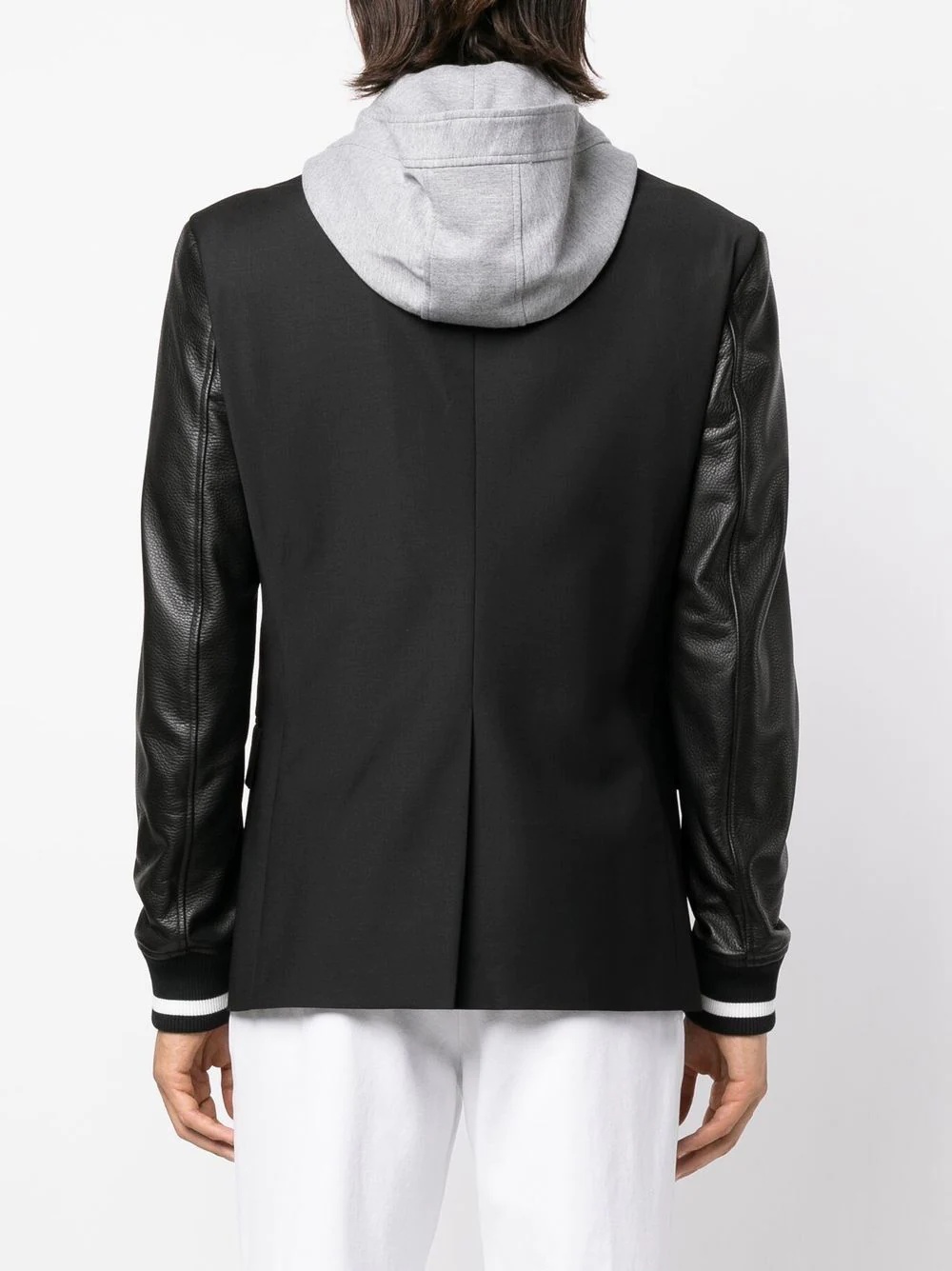 bomber jacket-sleeve blazer - 4