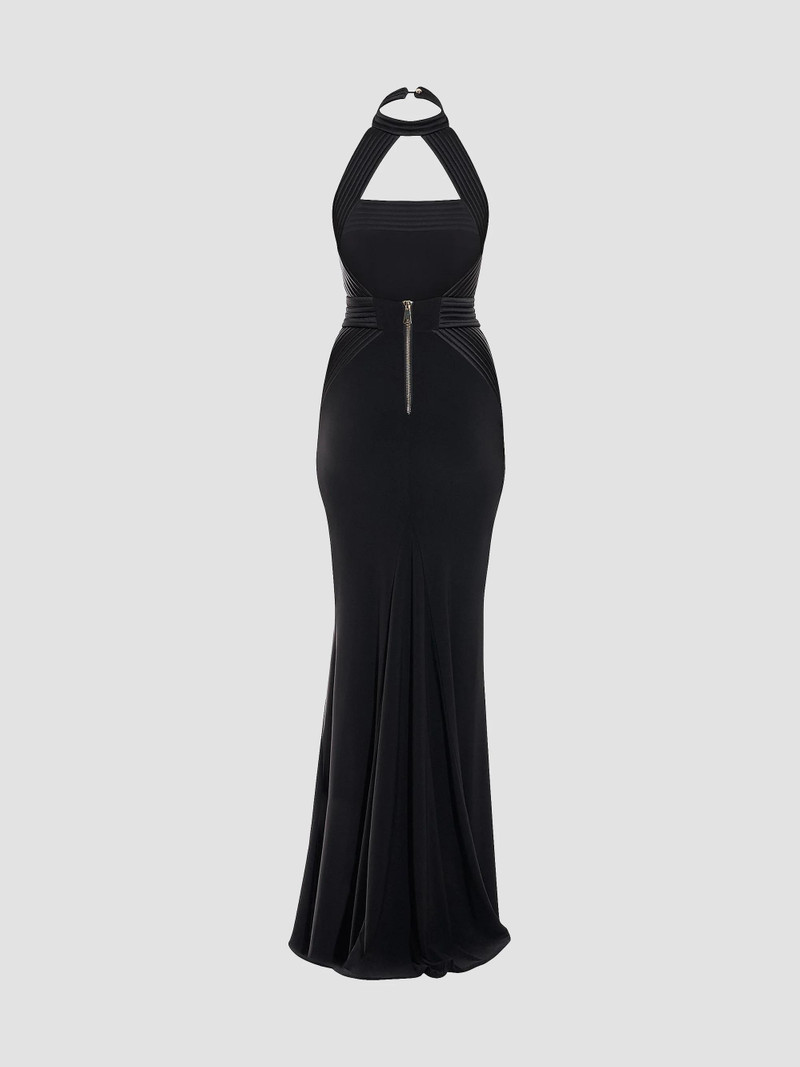 Women's They Return Halterneck Gown - Black 5