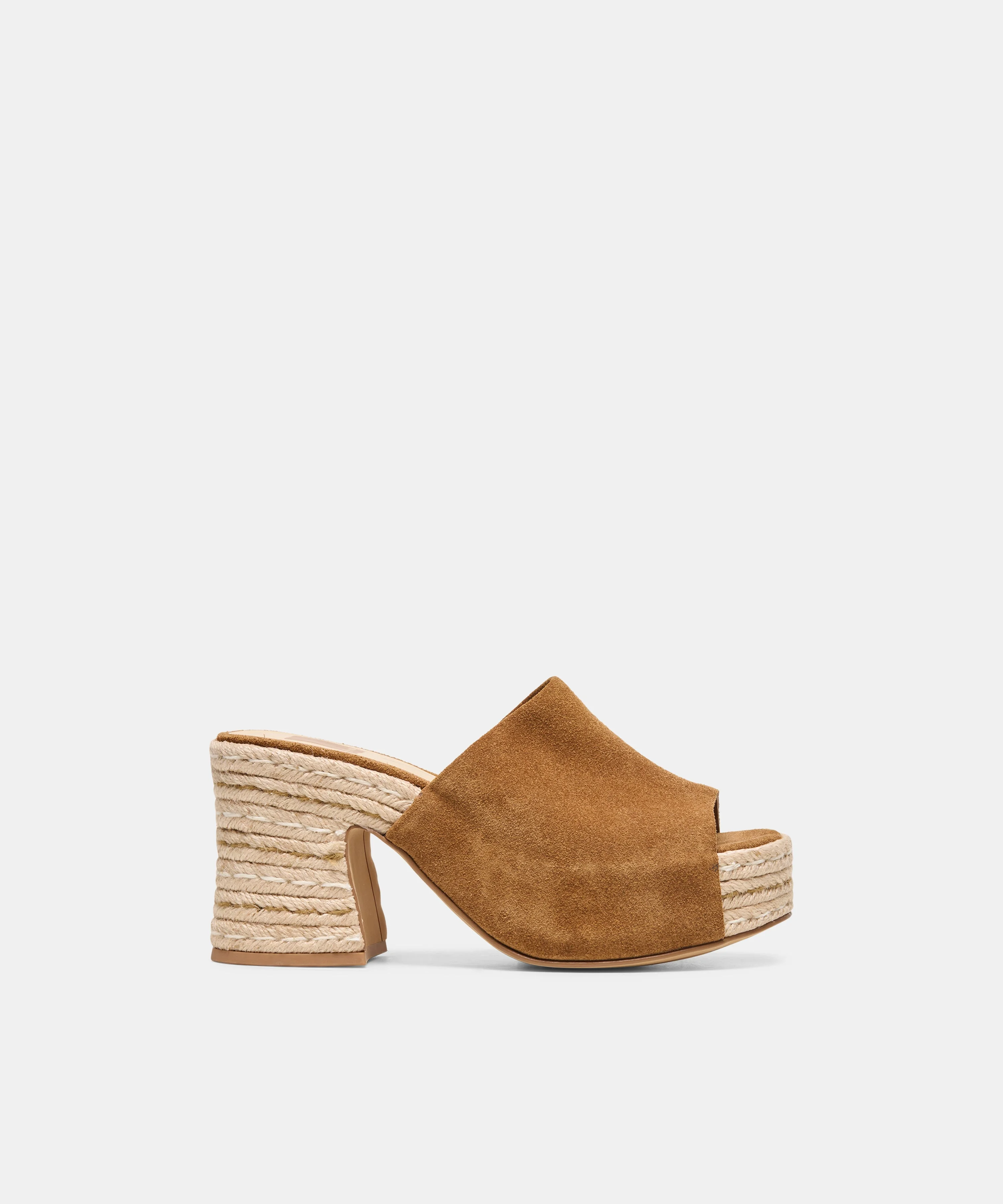 BOHDI ESPADRILLE HEELS LT BROWN SUEDE - 1