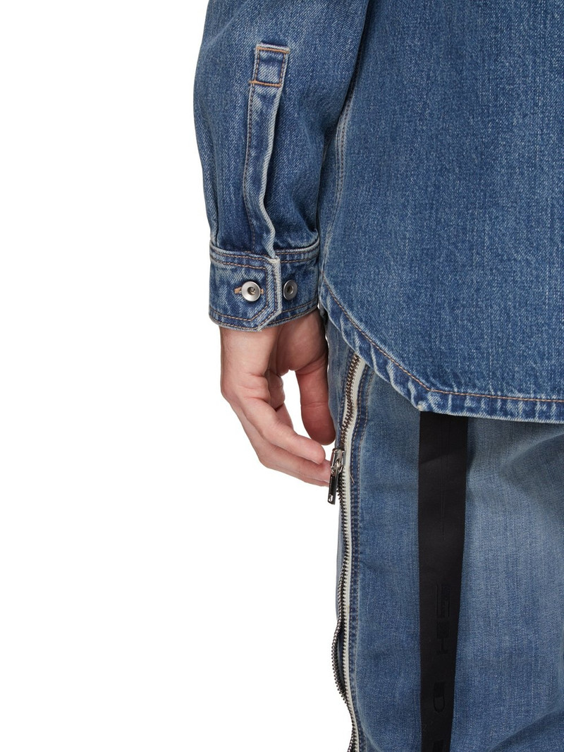 Webbing-Trimmed Denim Overshirt 6