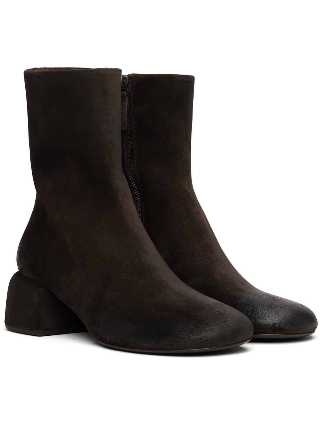 Brown Basata Suede Ankle Boots - 4