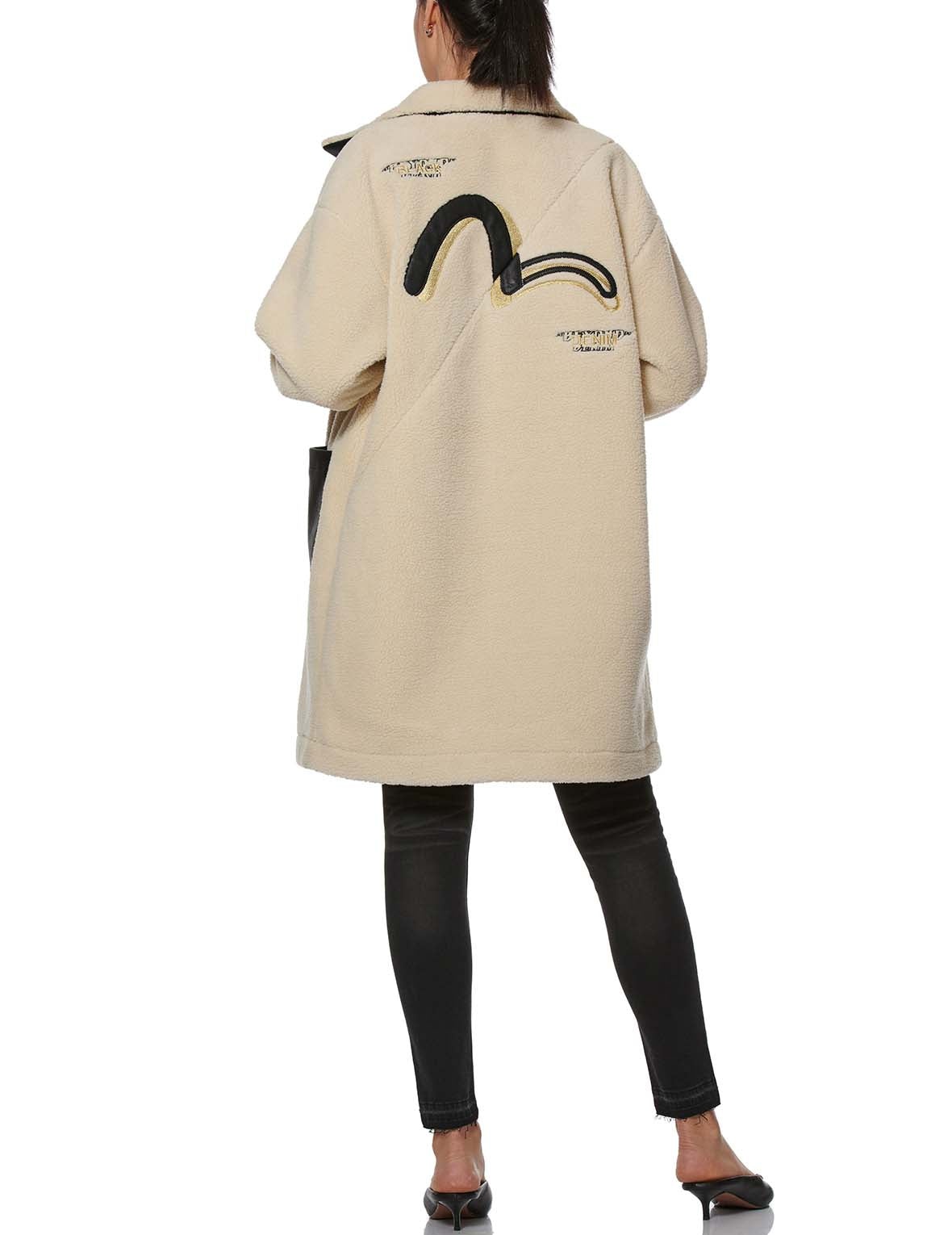 Leather Seagull Padded Sherpa Coat - 5