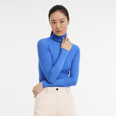 Longchamp Fall-Winter 2023 Collection Sweater Cobalt - Wool outlook