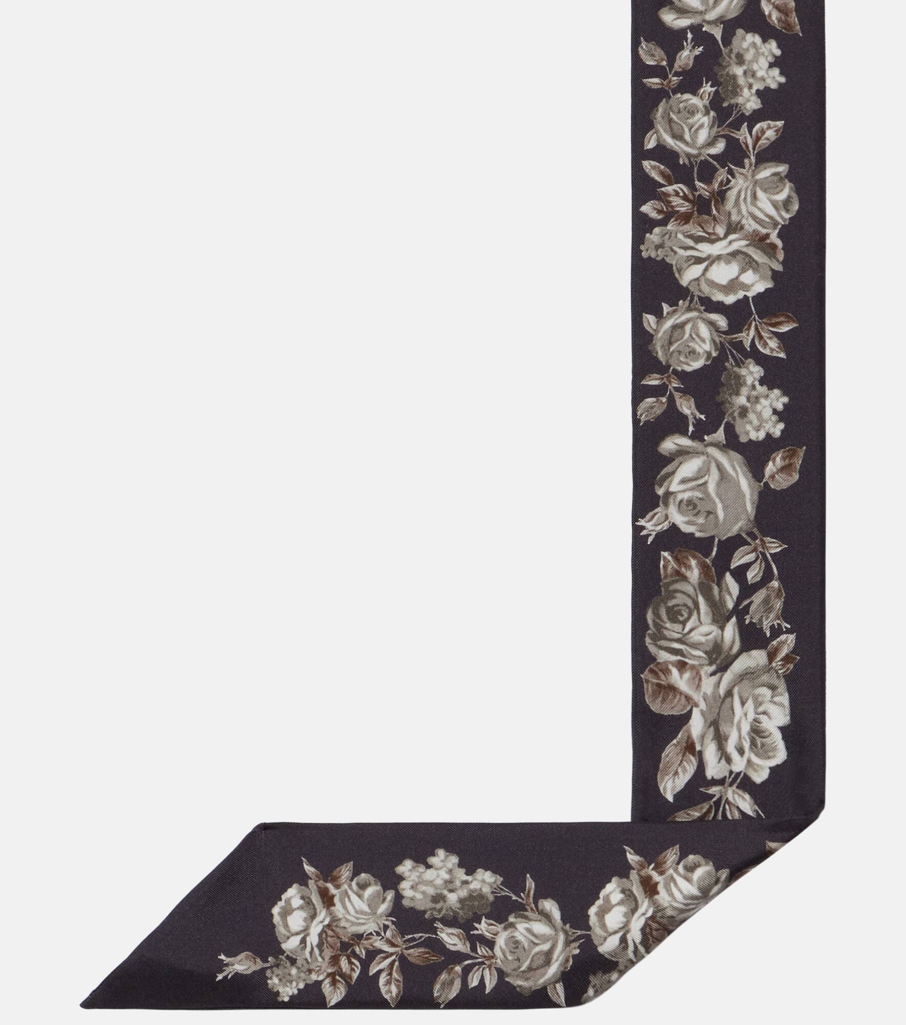 Floral silk scarf - 4