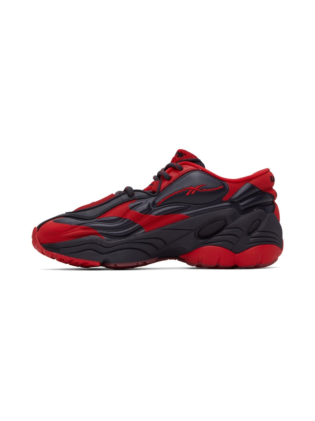Black & Red Reebok Classics Edition DMX Run 6 Modern Sneakers - 3