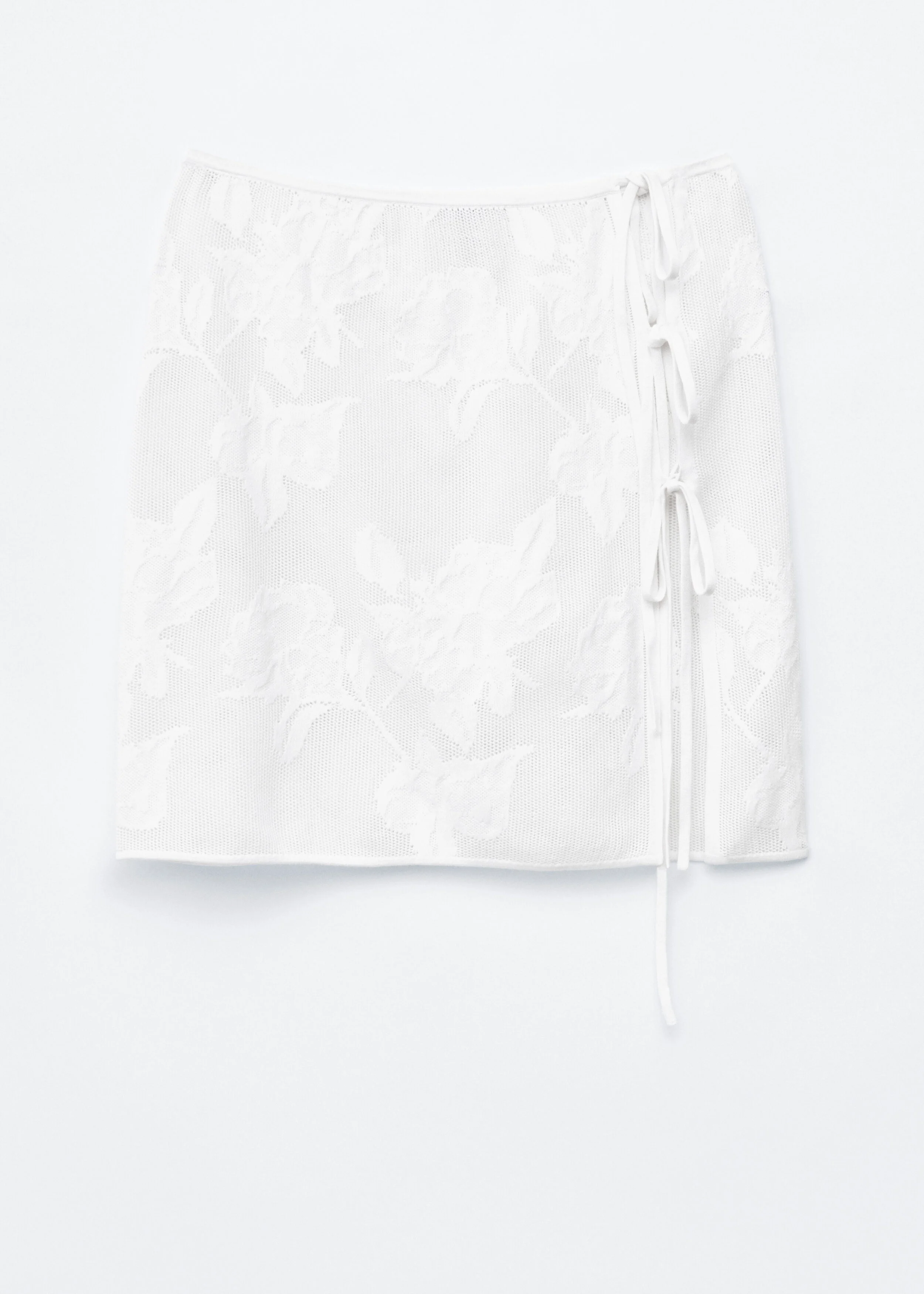 Knitted Wrap Mini Skirt - 1