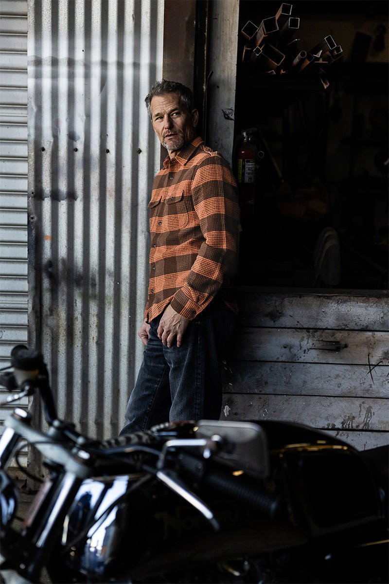 HIROSHI KATO The Brace Waffle Plaid - Campfire outlook