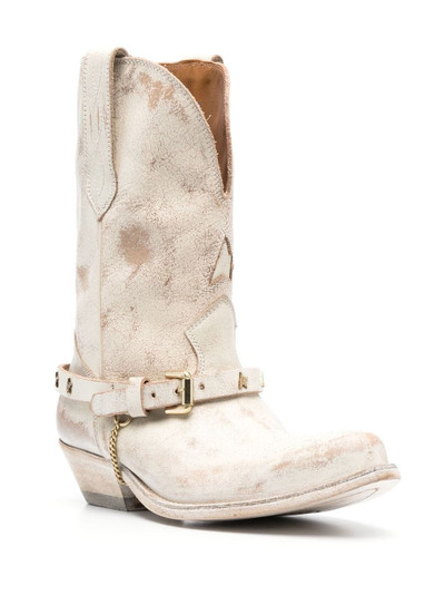 Golden Goose Low Wish Star leather boots outlook
