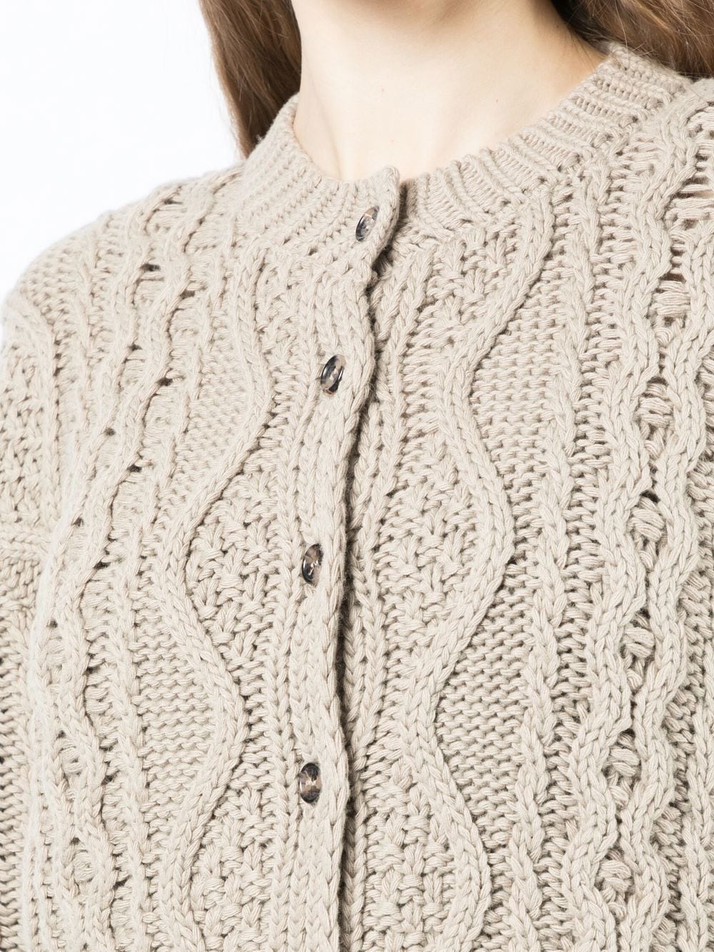 cable-knit bralette and cardigan set - 5