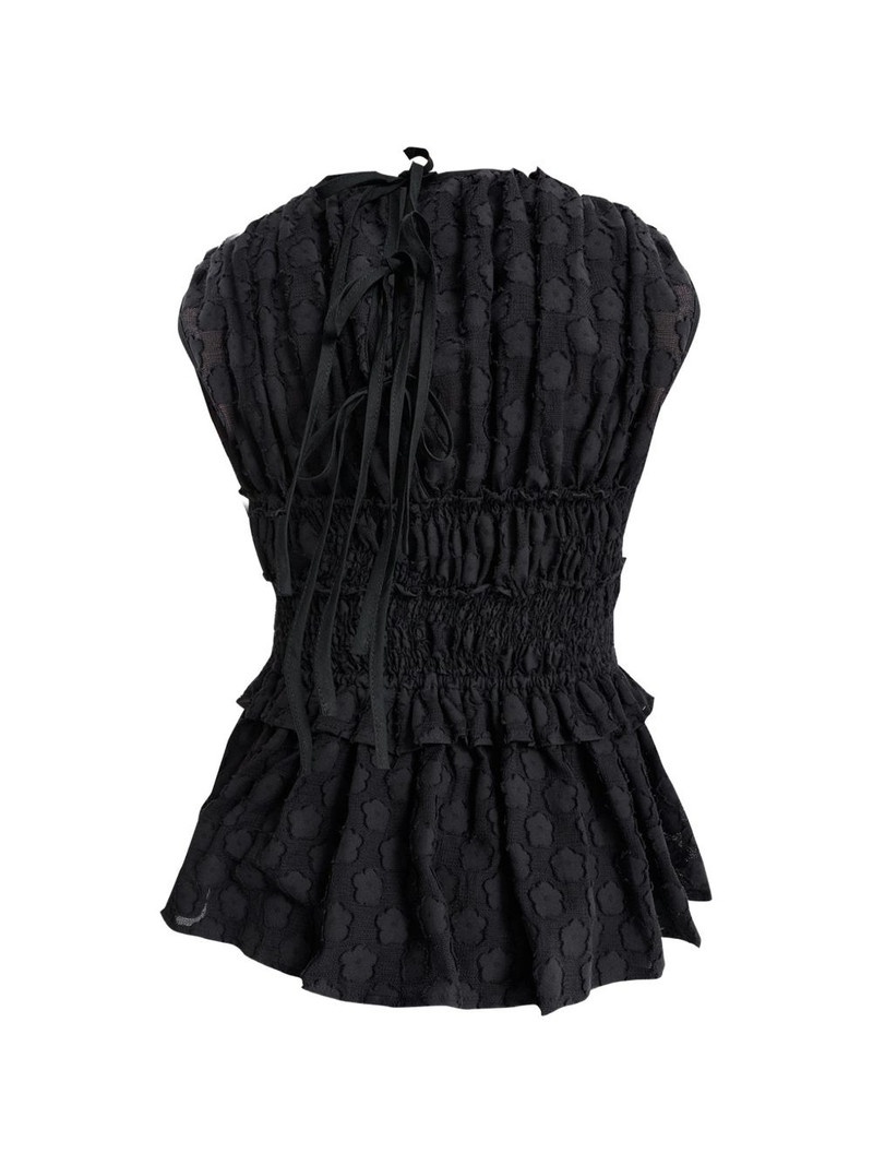 shirred cloqué top 1