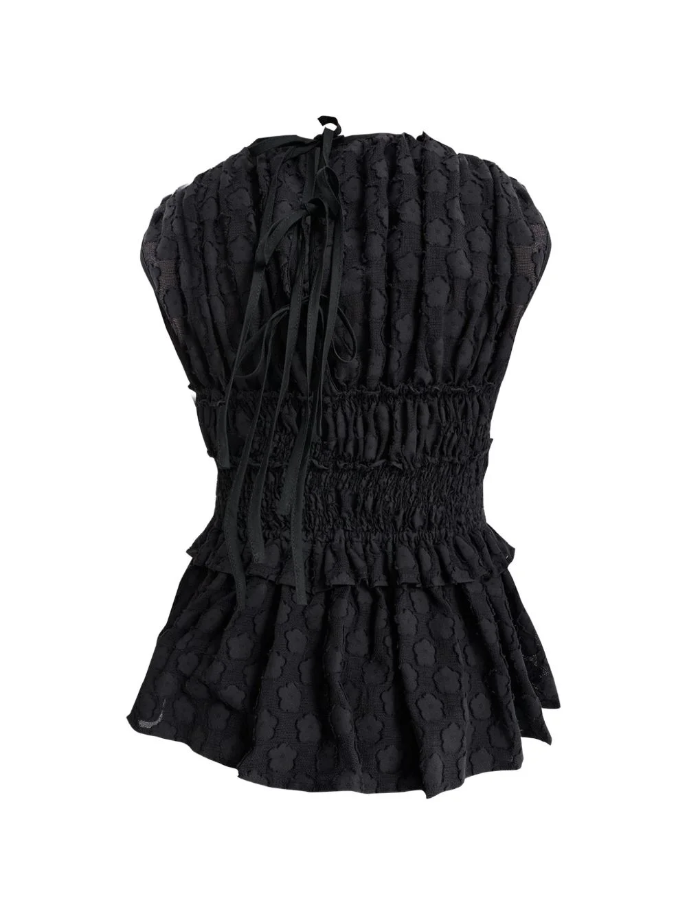shirred cloqué top - 1