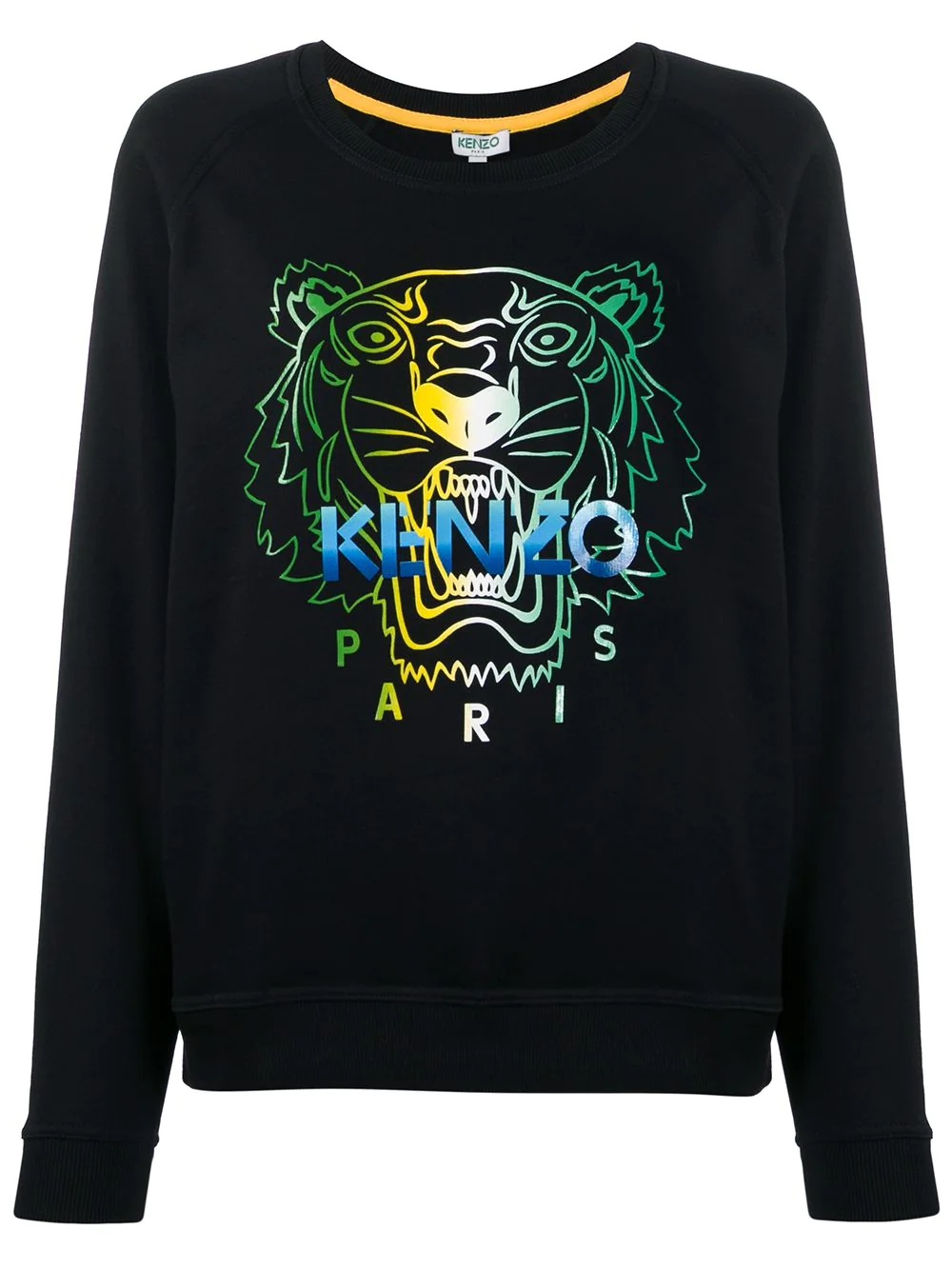 tiger head-print sweatshirt - 1