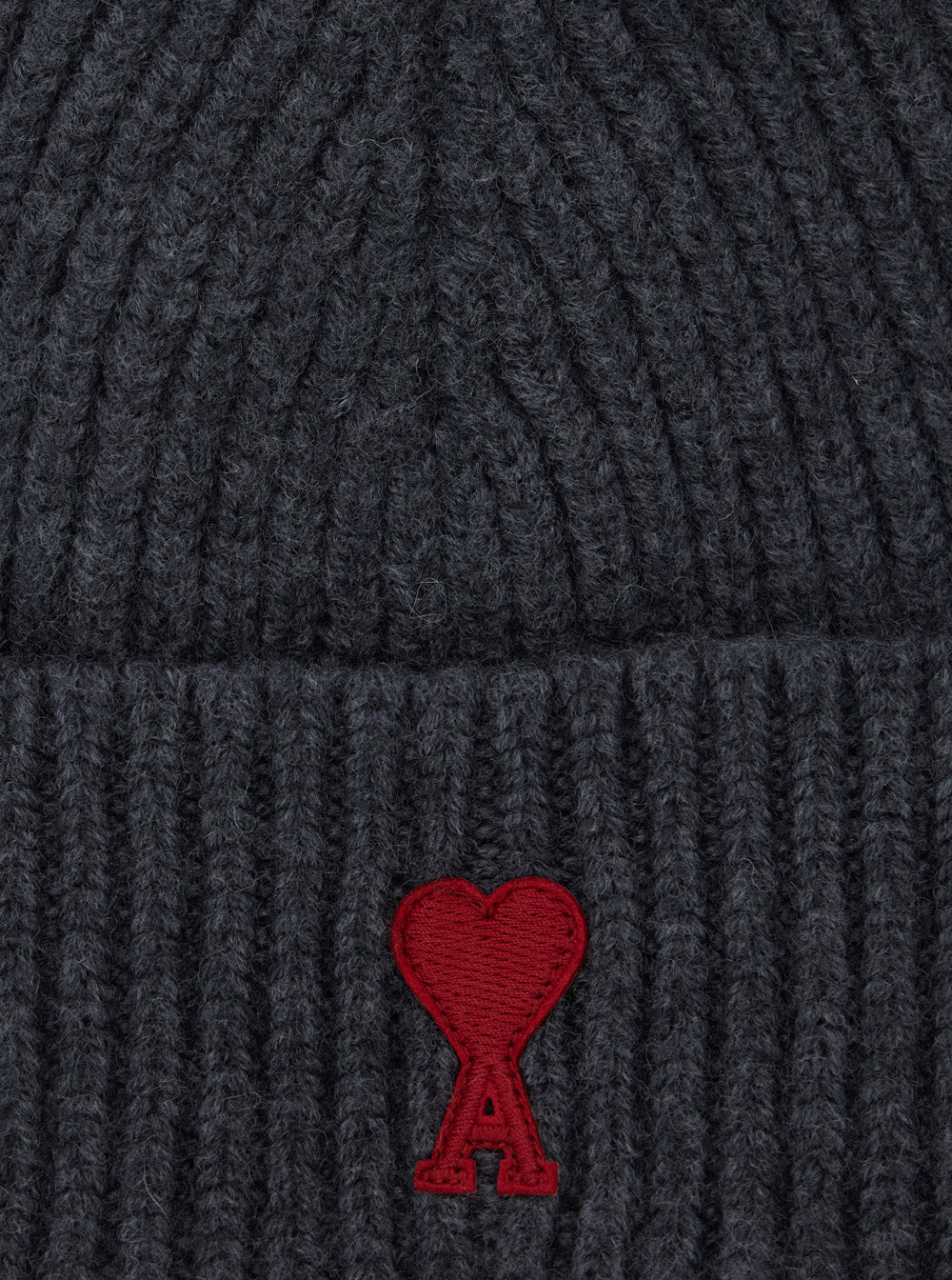 Ami Paris Women Grey Beanie With Adc Embroidery In Wool Woman - 3