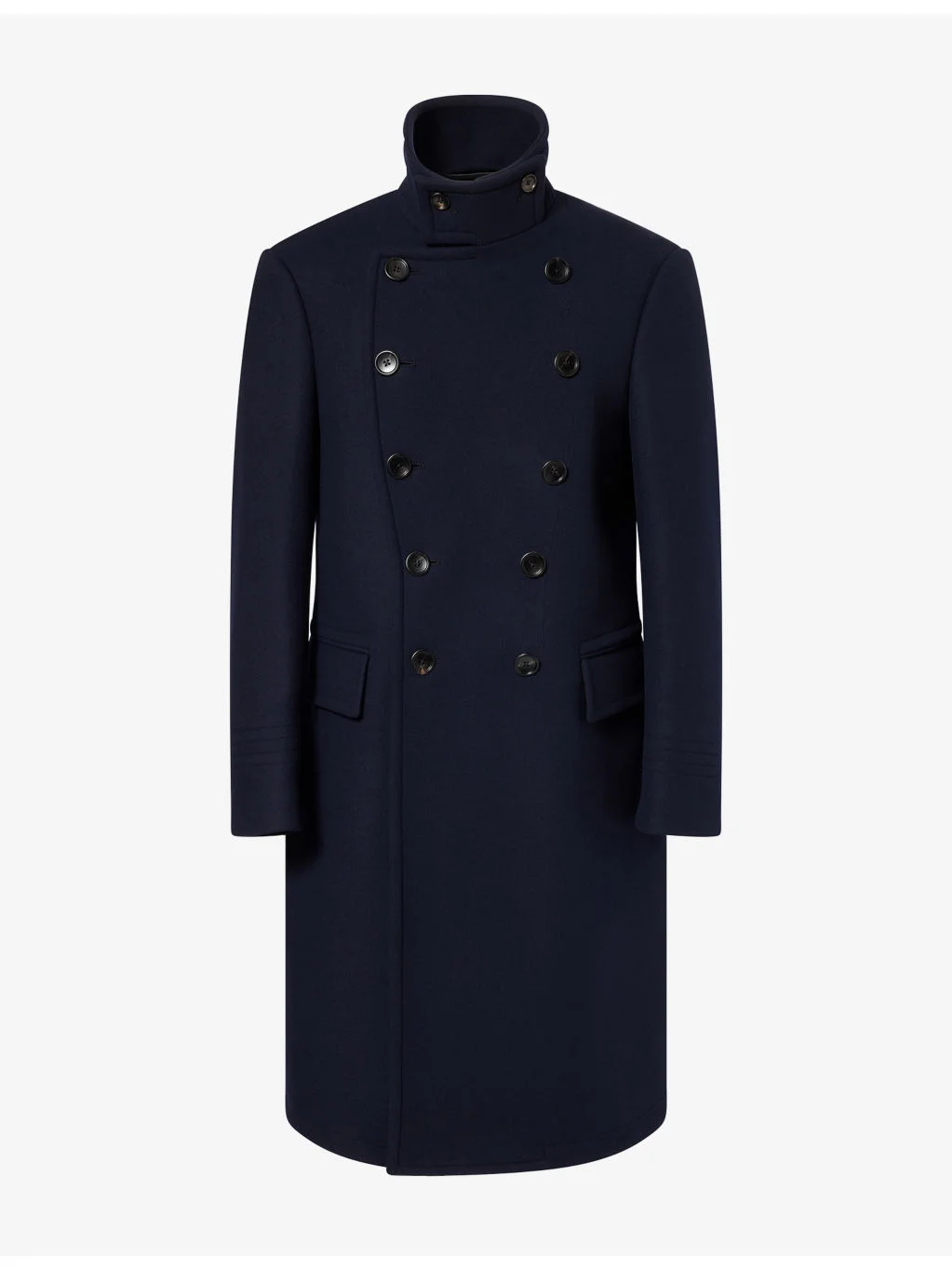 Double-Breasted Wool-Felt Military Coat - 1