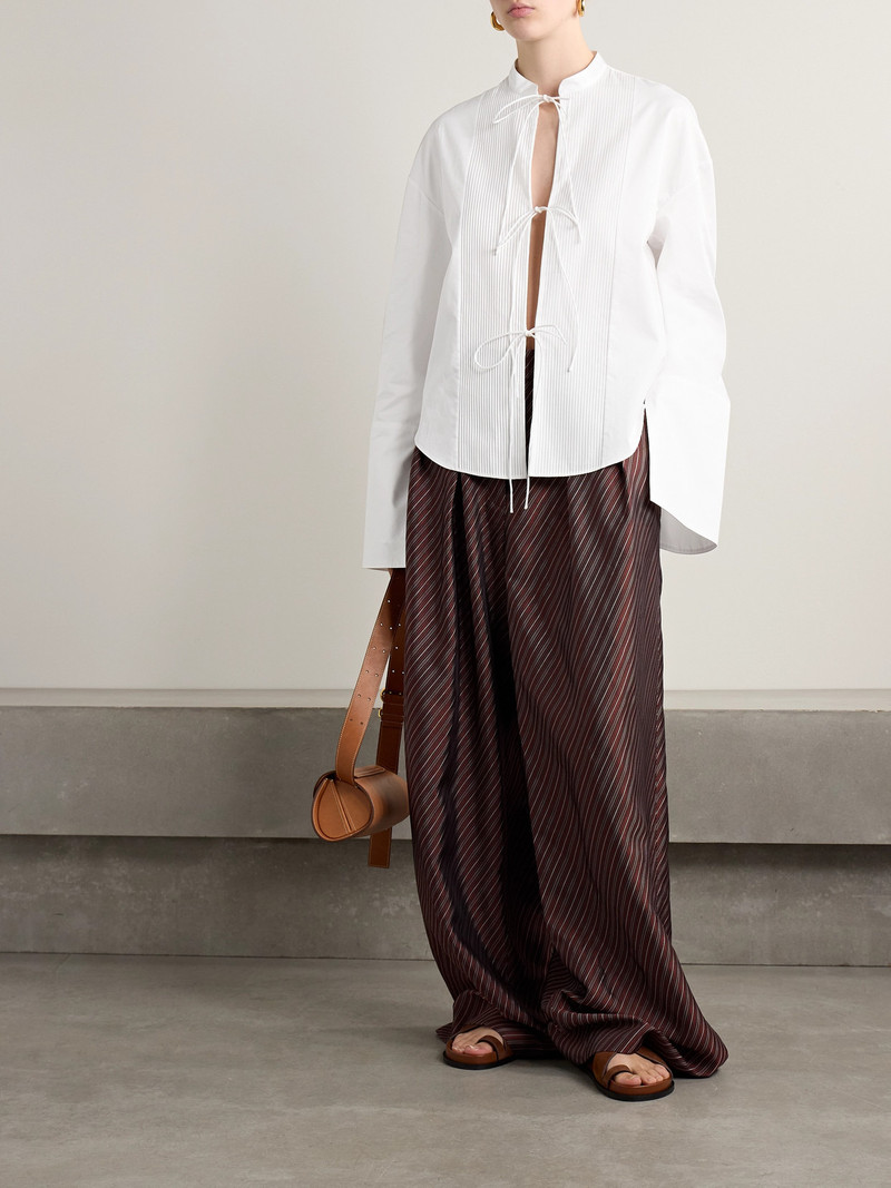 ADAM LIPPES Mick Oversized Pintucked Organic Cotton-poplin Shirt outlook