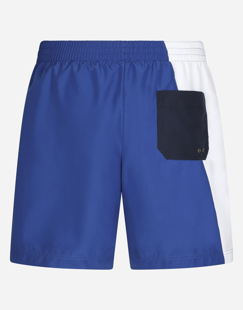 Dolce & Gabbana Mid-length swim trunks with DG logo print outlook