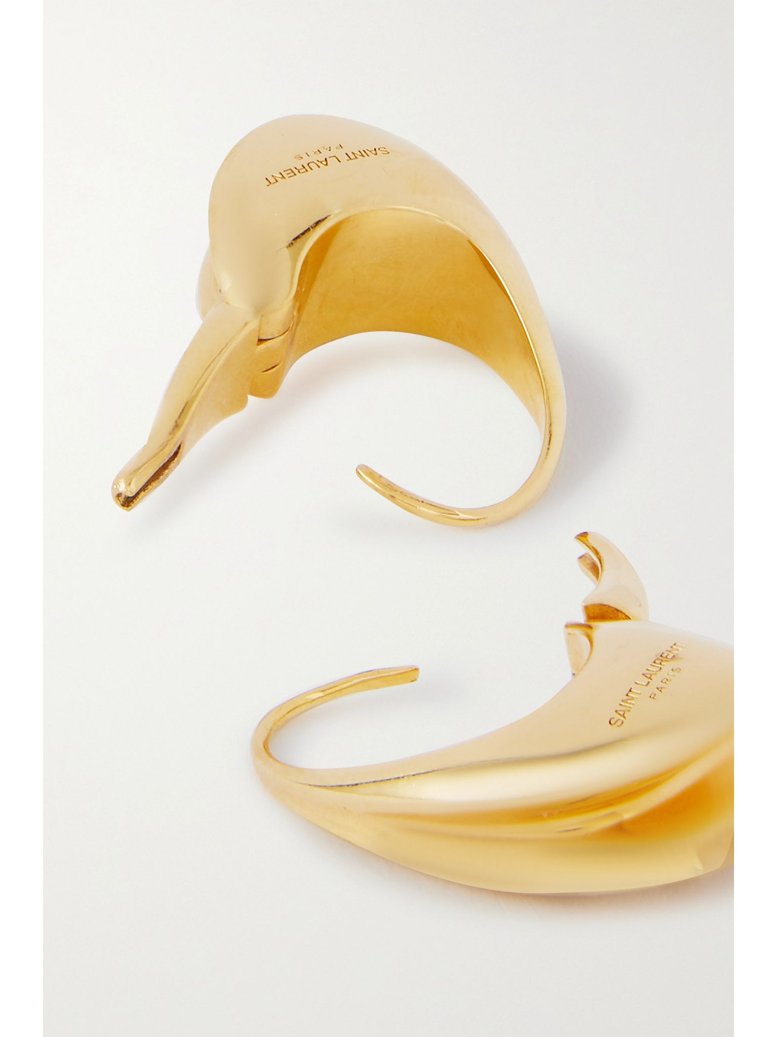 Arty gold-tone hoop earrings Gold - 3
