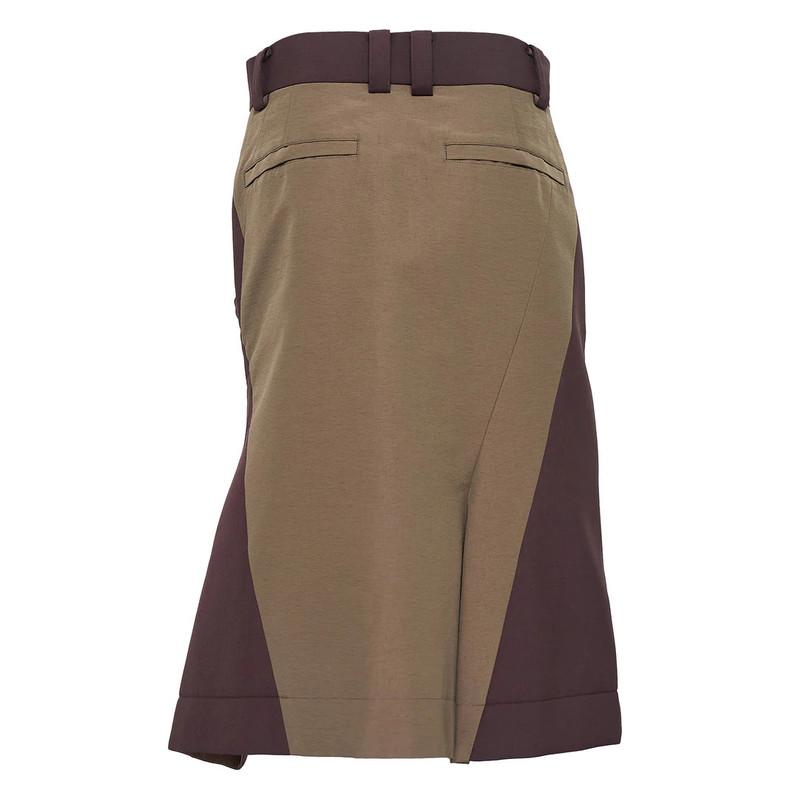 sacai Suiting Bonding x Grosgrain Skirt outlook