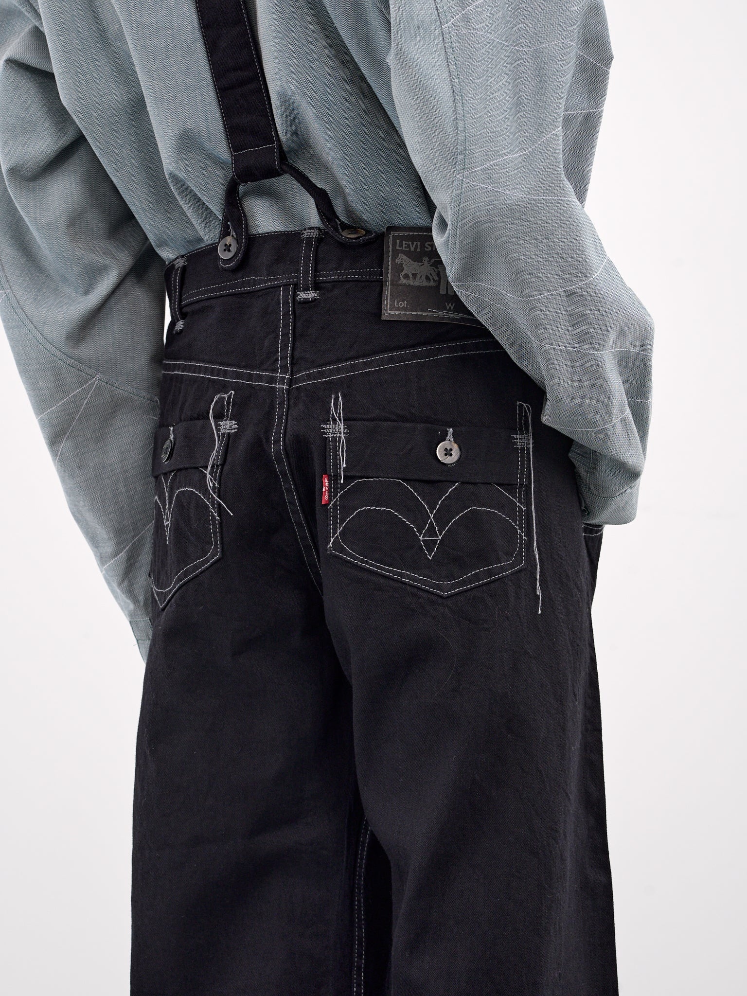 Suspender Denim Jeans - 5
