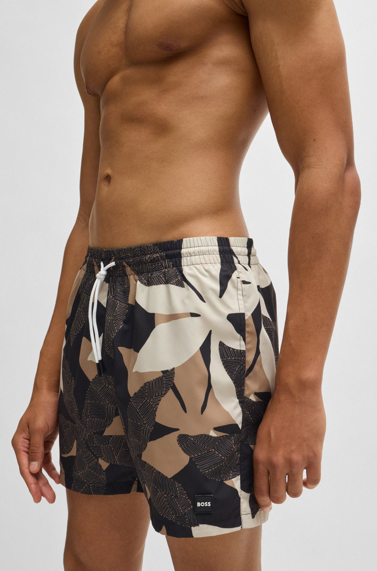 FULLY LINED SWIM SHORTS WITH SEASONAL PRINT - 3