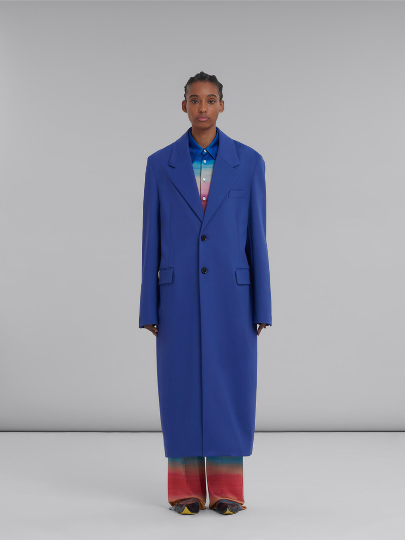 Marni PURPLE SINGLE-BREASTED JERSEY COAT outlook