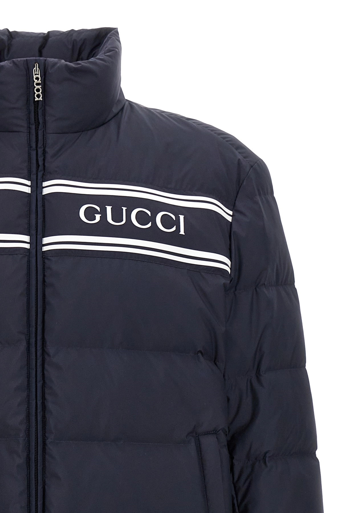 Logo print down jacket - 4