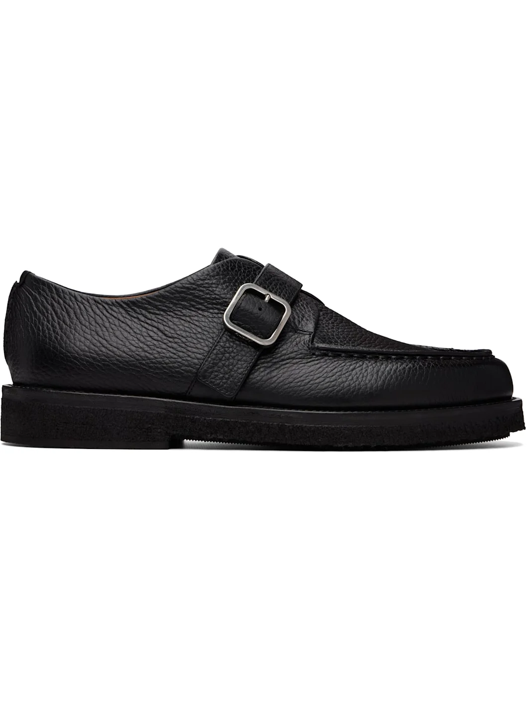 Black Moccar Leather Loafers - 1