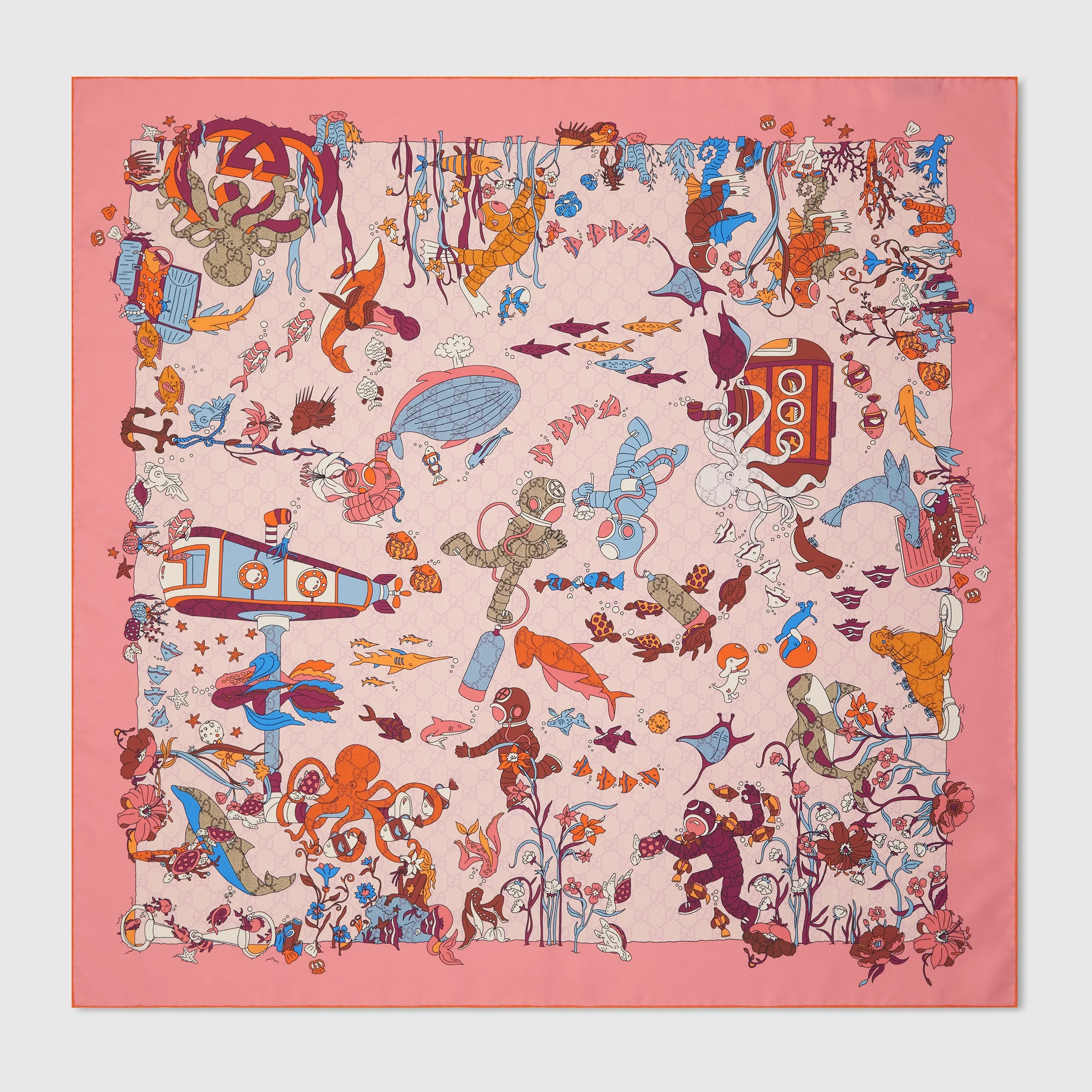 Printed silk carré - 1